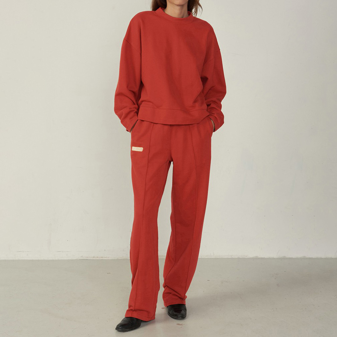 Red Oversized Joggers