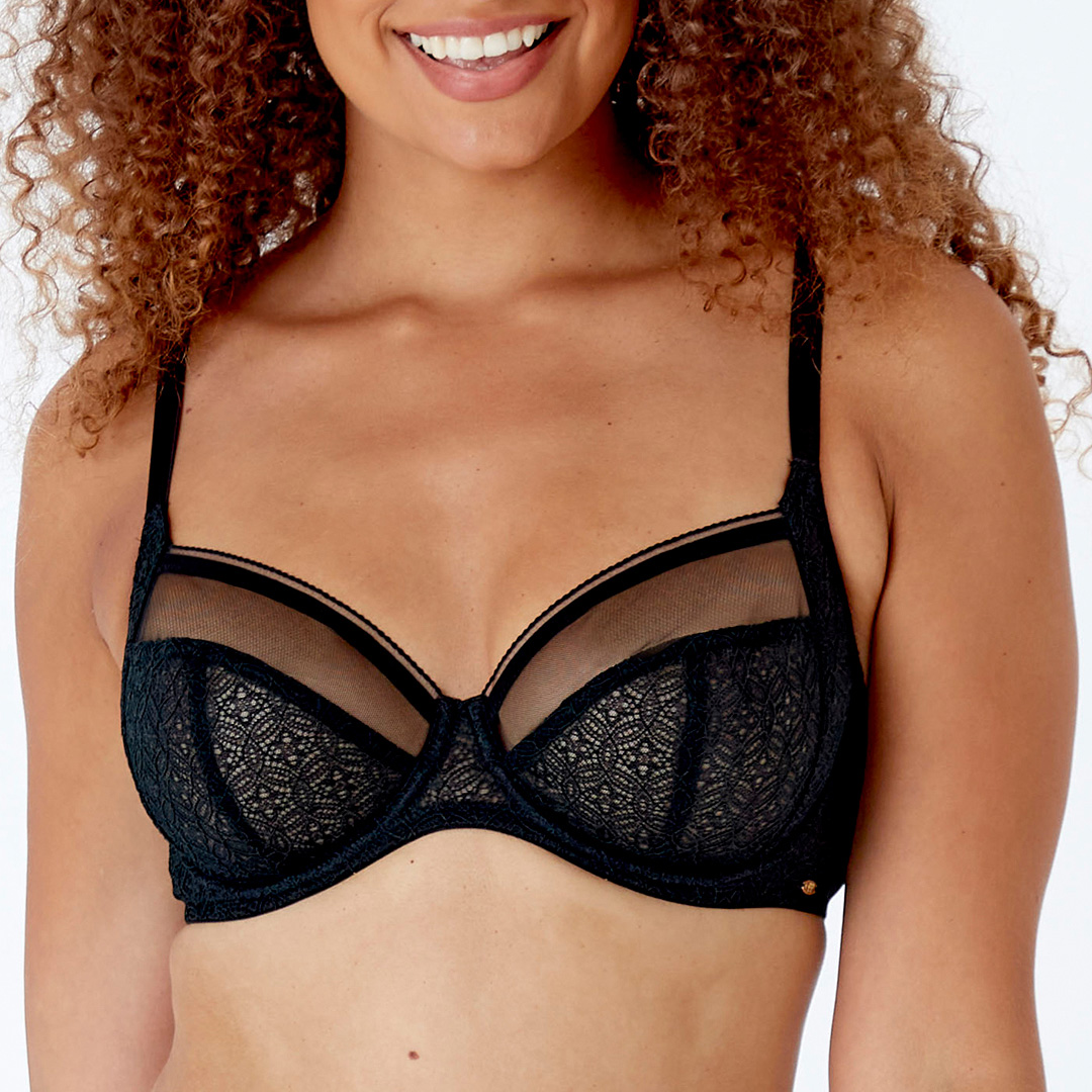 Black Non Padded Underwired Bra