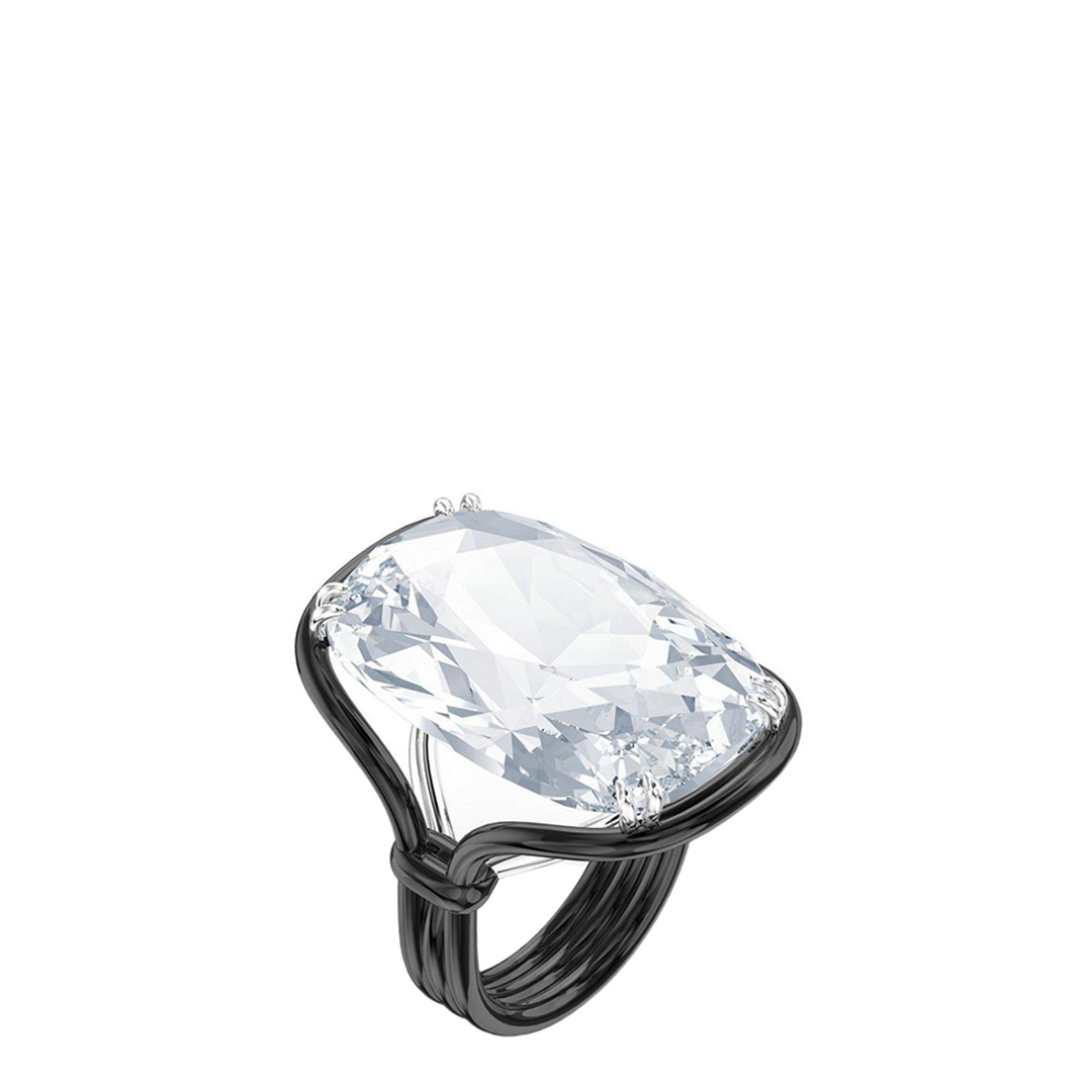 SWAROVSKI Women's  Black Crystal Harmonia Ring in Size 50, BrandAlley
