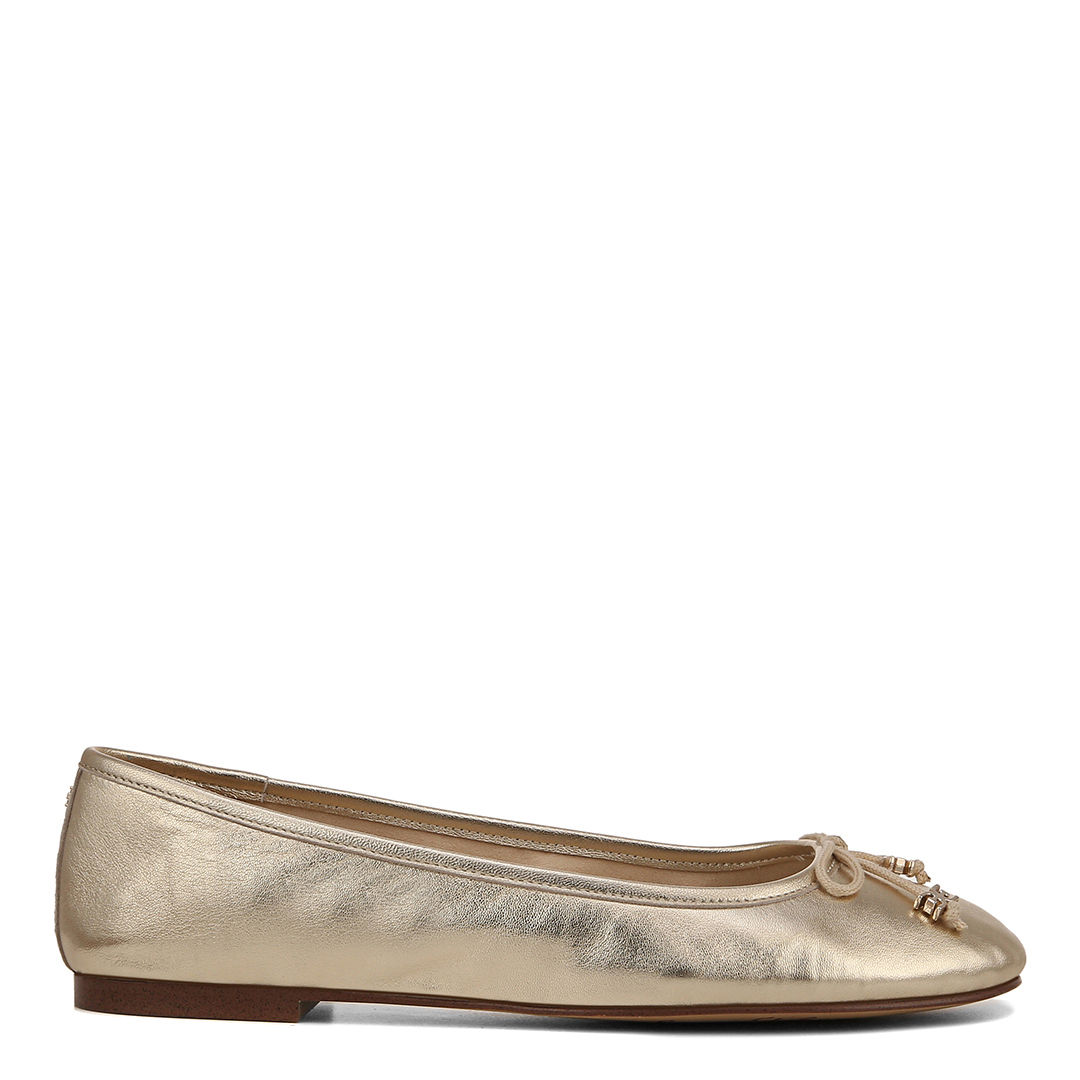 Women's Gold Felicia Luxe Ballet Pumps