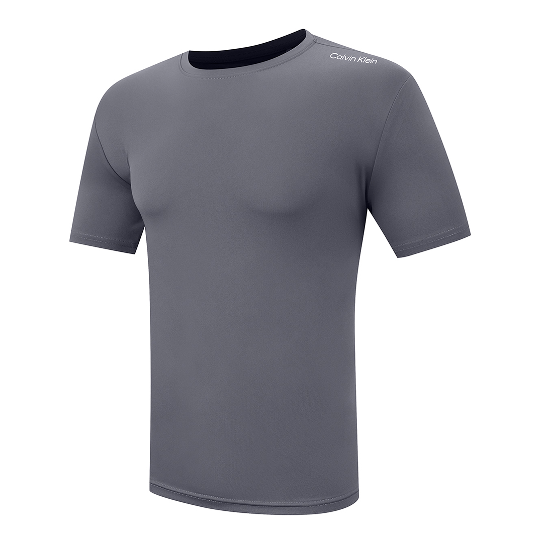 Calvin Klein Golf Men's   Grey Charcoal Tech Logo T-Shirt in Size XL, BrandAlley
