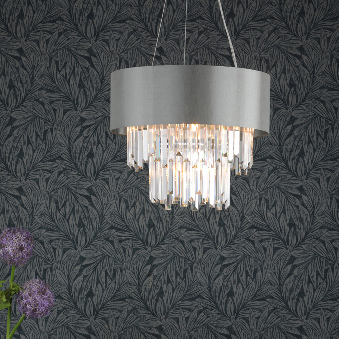 Dar Lighting     Halle 6 Light Pendant in Size 6, BrandAlley