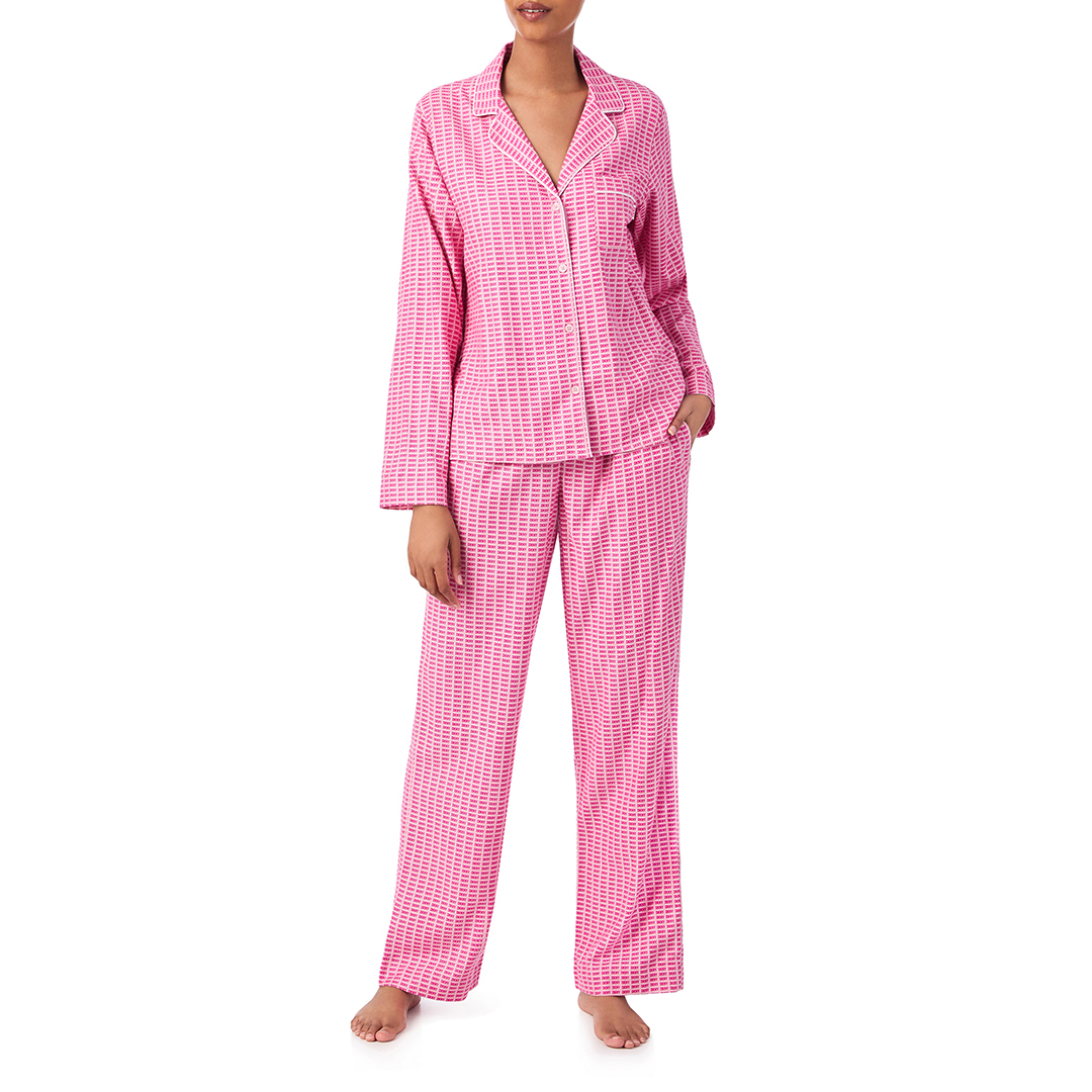 Pink Check Notch Pyjama Set - DKNY - Modalova