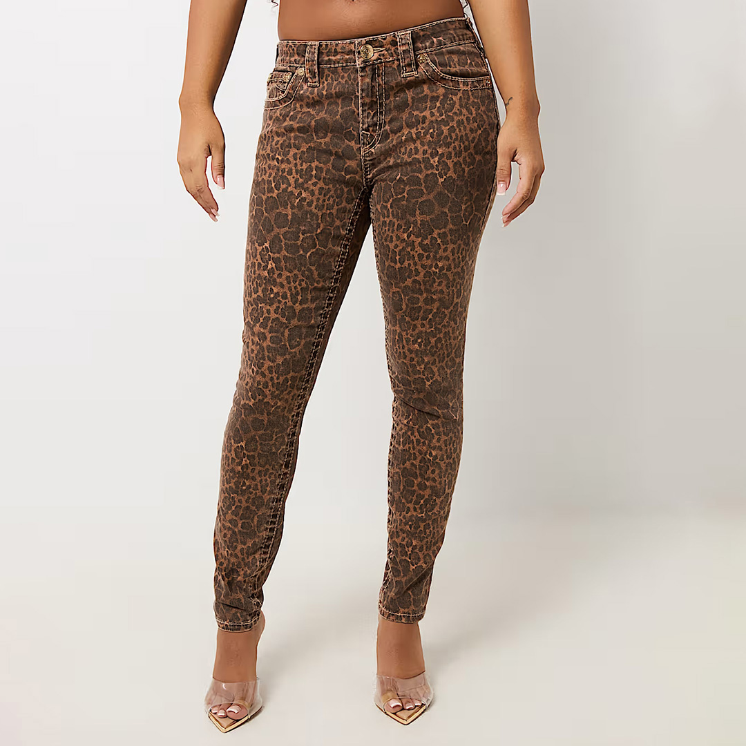 Brown Leopard Big T Jennie Skinny Jeans