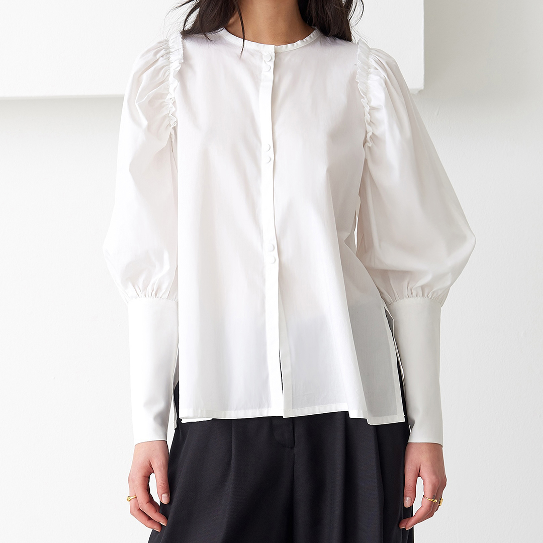 White Puff Sleeve Blouse