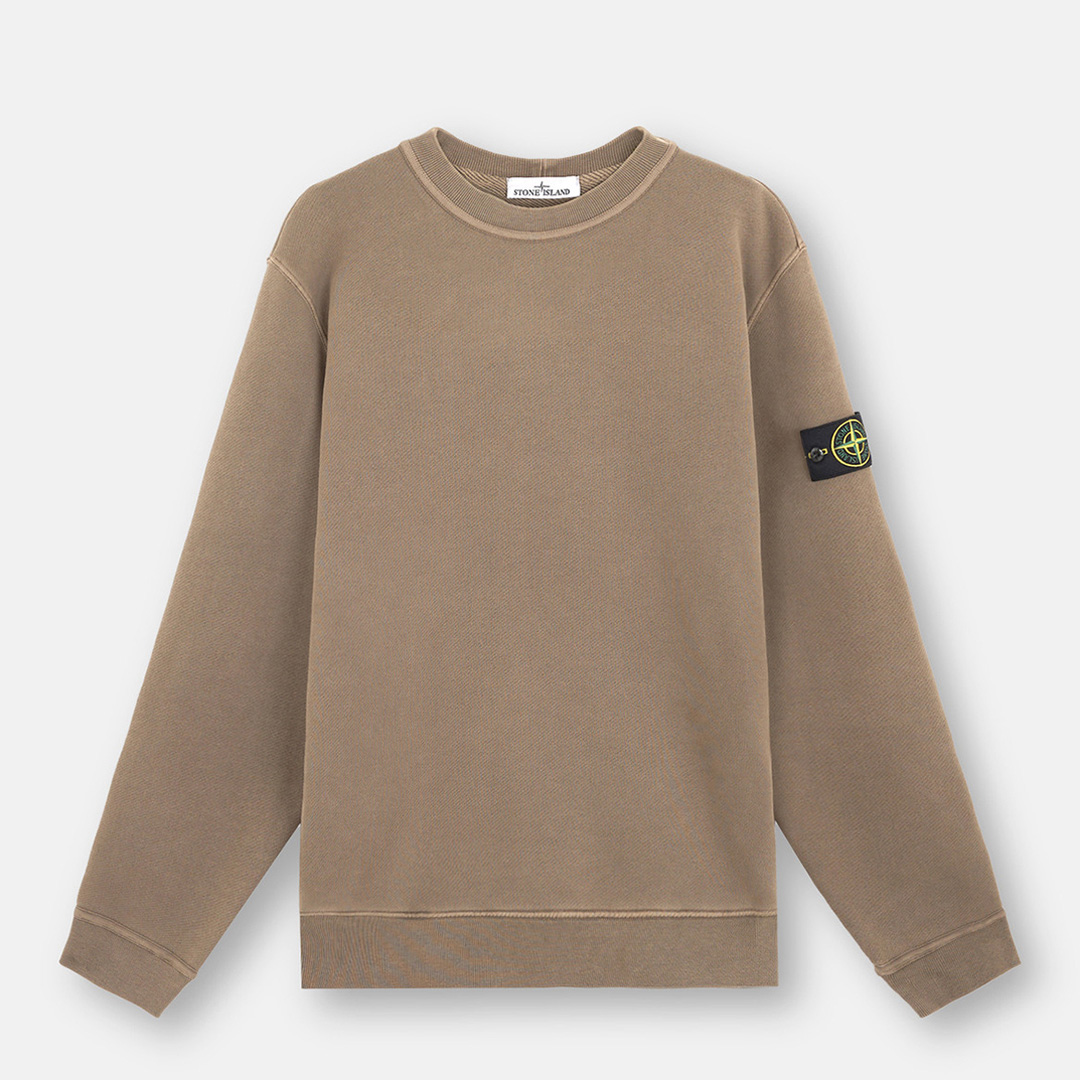 Brown Crew Neck Organic Cotton Sweatshirt
