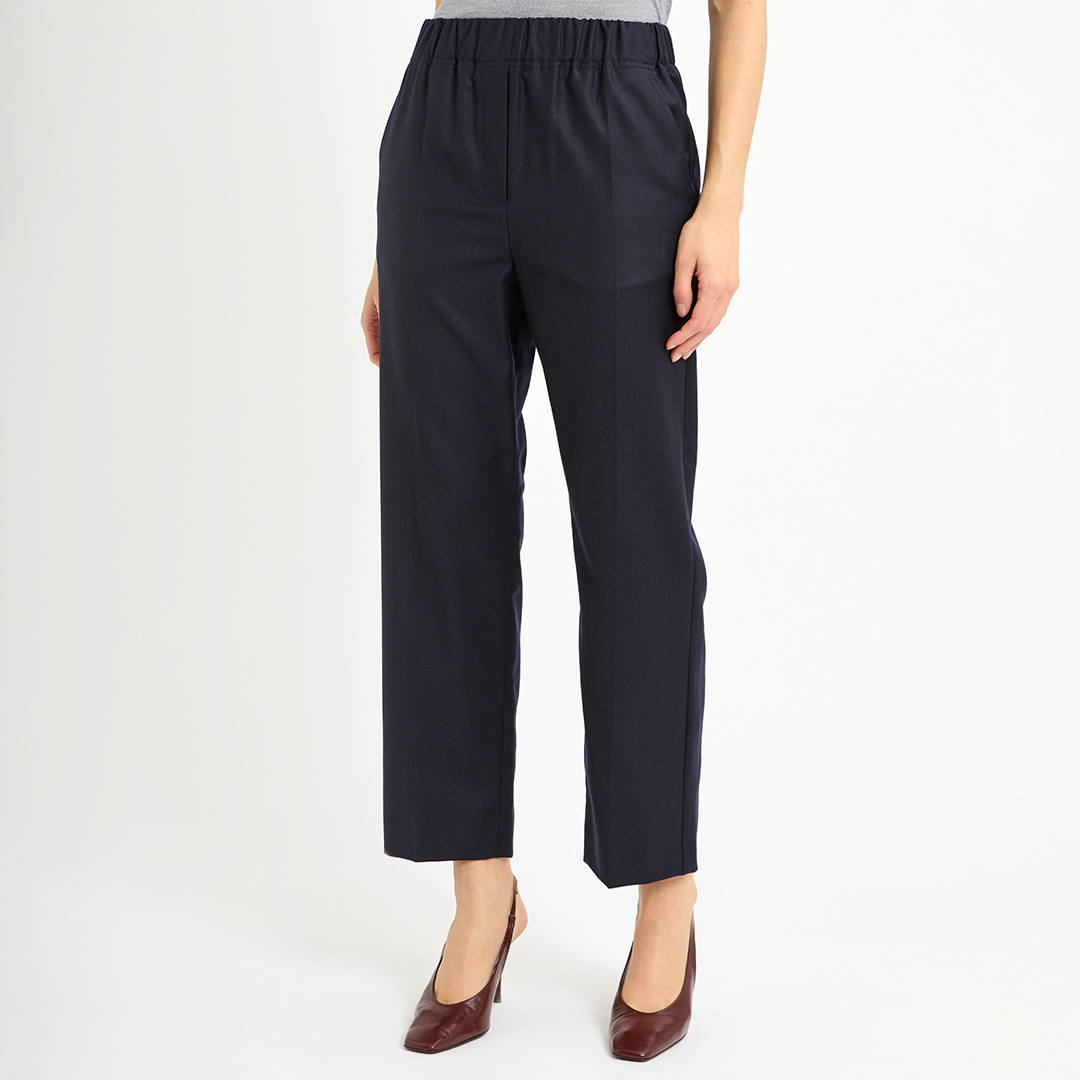 Navy Hateley Elasticated Trouser