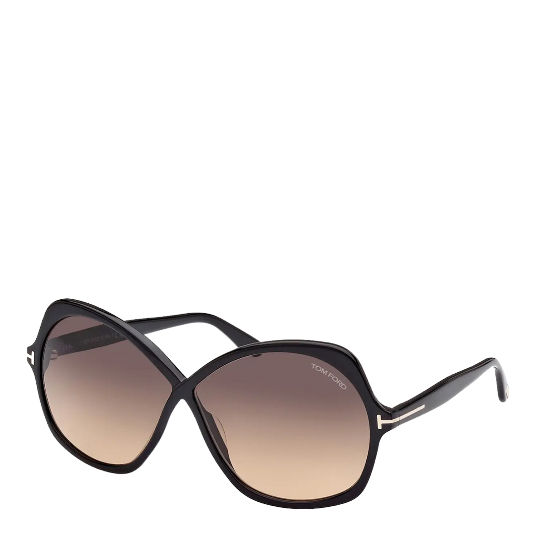 Tom Ford Women's   Brown Dark Havana Squared Sunglasses 64Mm in Size 5.08cm, BrandAlley