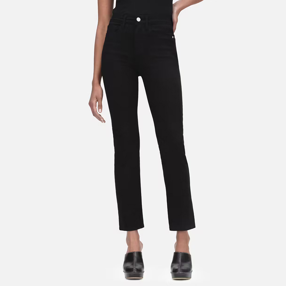 Black Le High Straight Jean - Frame - Modalova