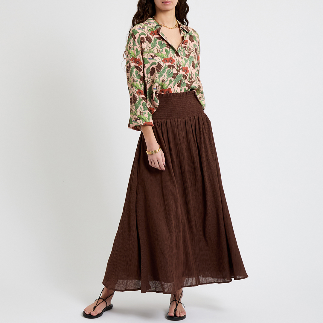 Pink Botanical Print Shirt