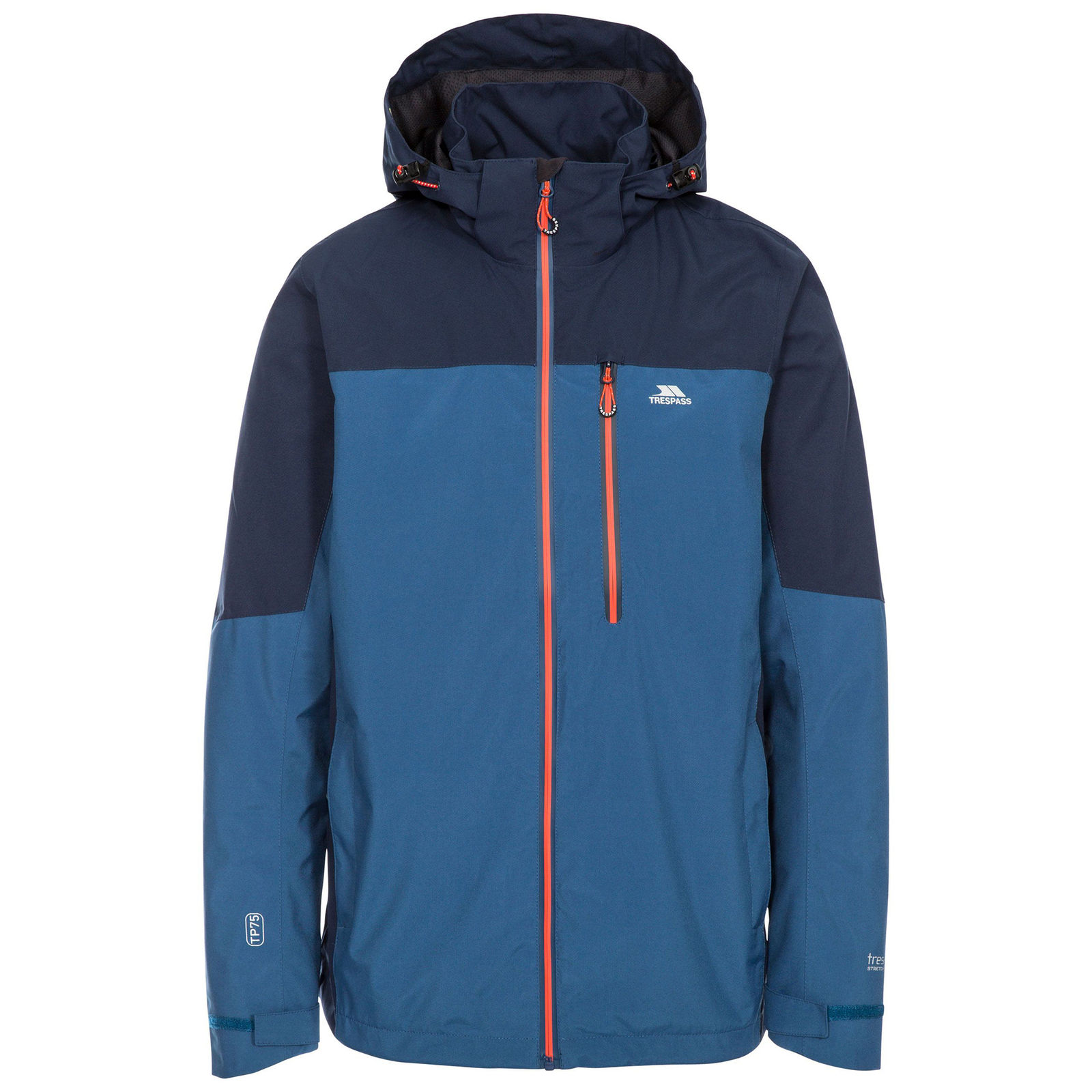 Trespass Men's   Blue Waterproof Jacket Tappin Polyester Indigo in Size XXL, BrandAlley