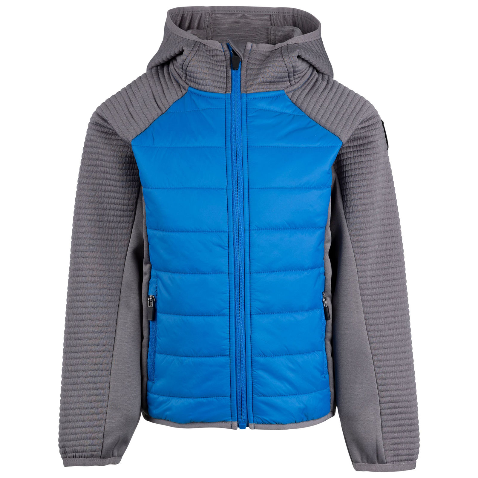 Trespass Boys   Blue Hybrid Jacket Roadie Mixed /Grey in Size 5/6 Years, BrandAlley