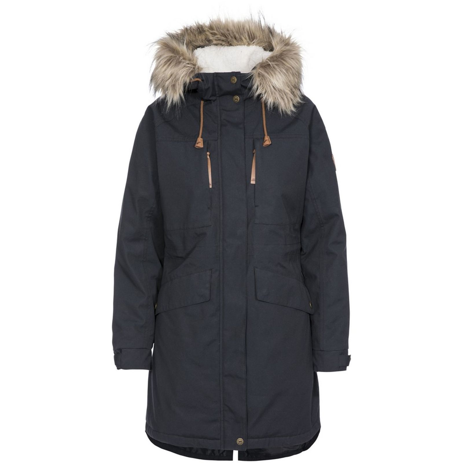 Trespass Women's   Grey Waterproof Jacket Faithful Polyester Dark in Size XXL, BrandAlley