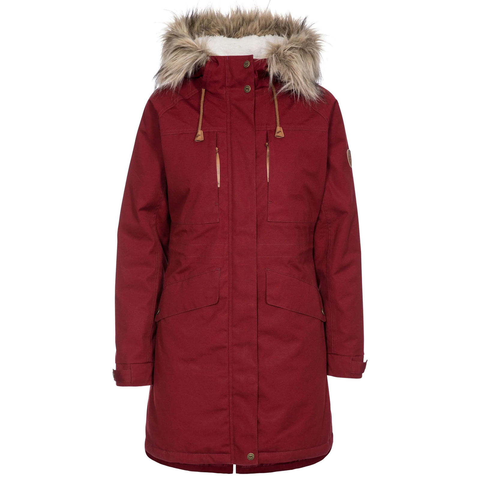 Trespass Women's  Waterproof Jacket Faithful Polyester Merlot in Size L, BrandAlley