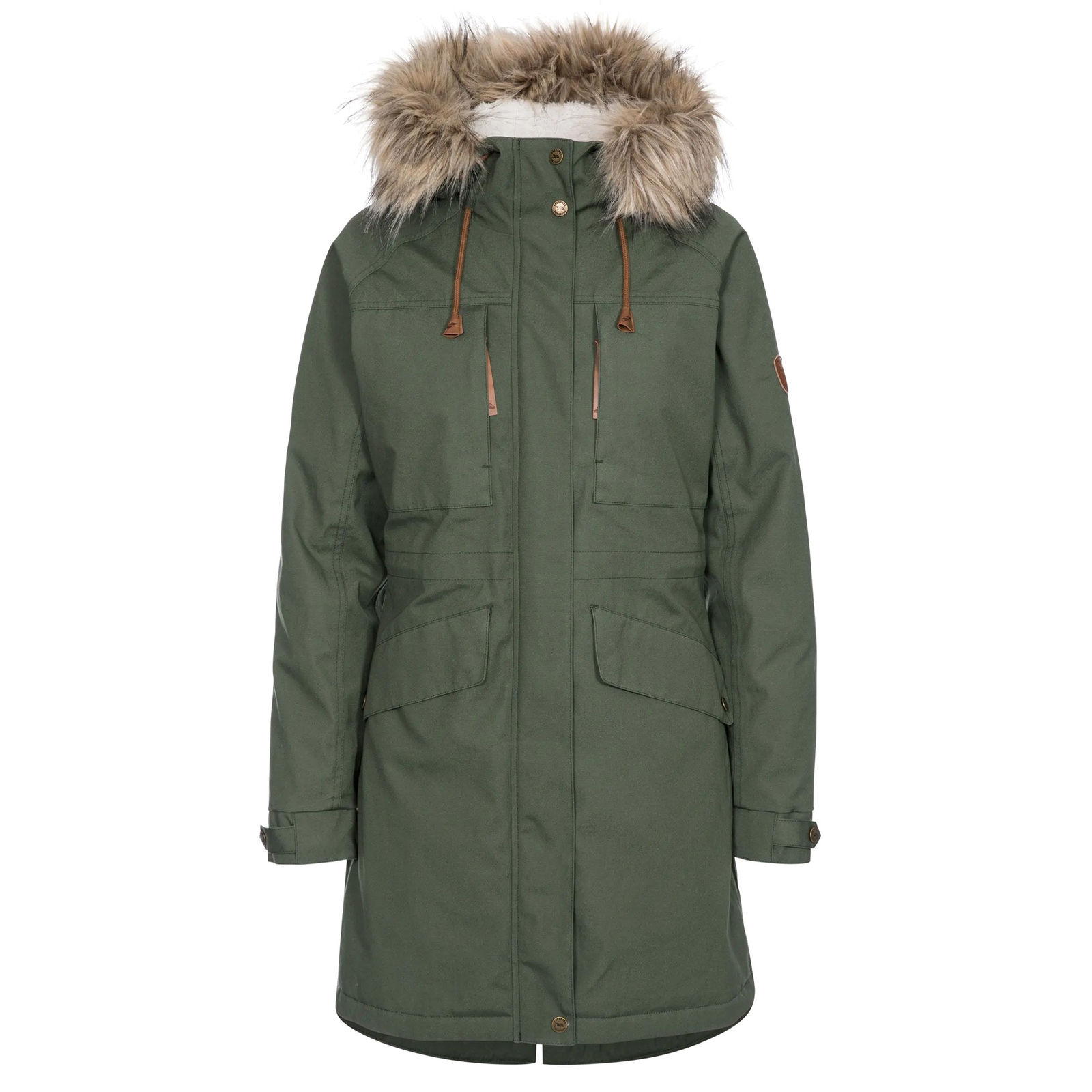 Trespass Women's  Waterproof Jacket Faithful Polyester Basil in Size XL, BrandAlley