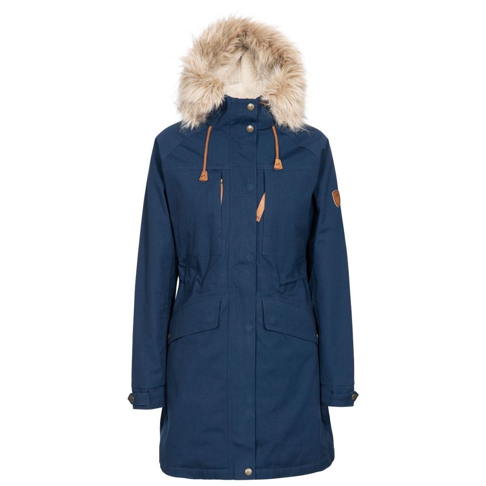 Trespass Women's  Waterproof Jacket Faithful Polyester Navy in Size XS, BrandAlley