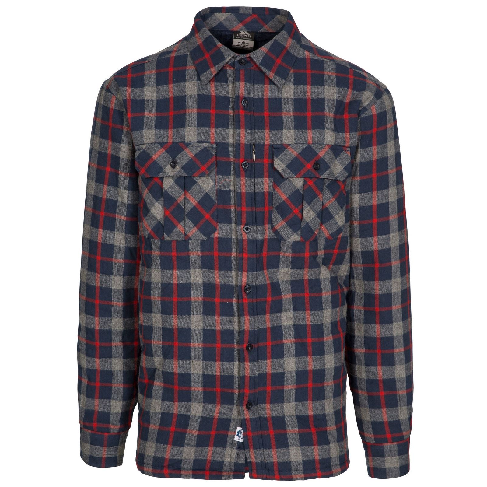 Trespass Men's  Shirt Rapeseed Cotton Navy Check in Size XXS, BrandAlley