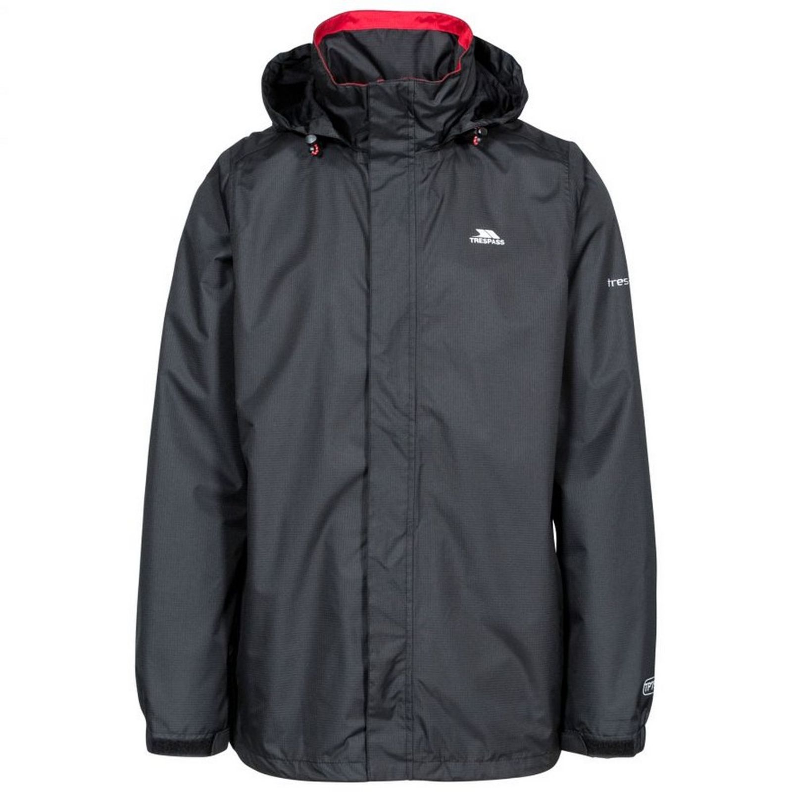 Trespass Men's   Black Waterproof Jacket Fraser Ii Polyester in Size M, BrandAlley