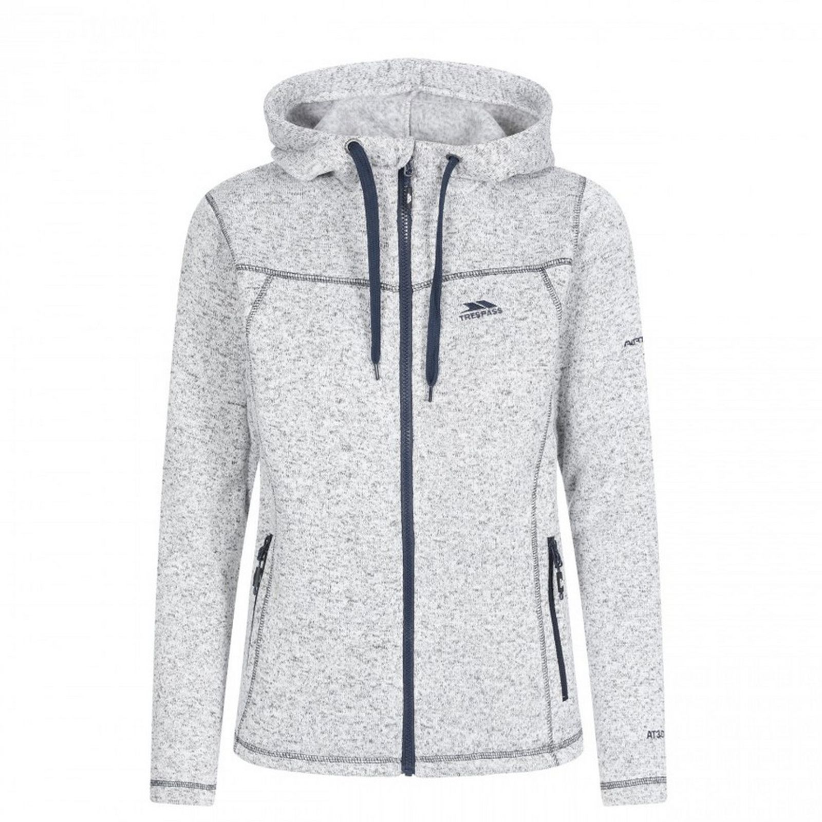 Trespass Women's   Navy Fleece Jacket Odelia Polyester Ghost Marl in Size S, BrandAlley