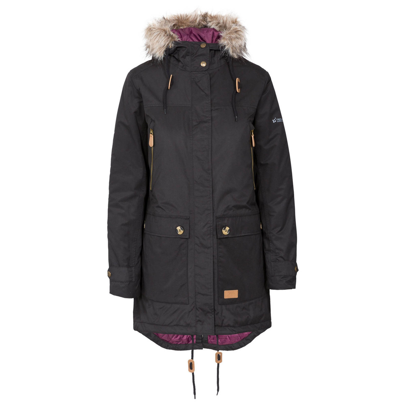 Trespass Women's   Black Parka Clea Polyester in Size XXL, BrandAlley