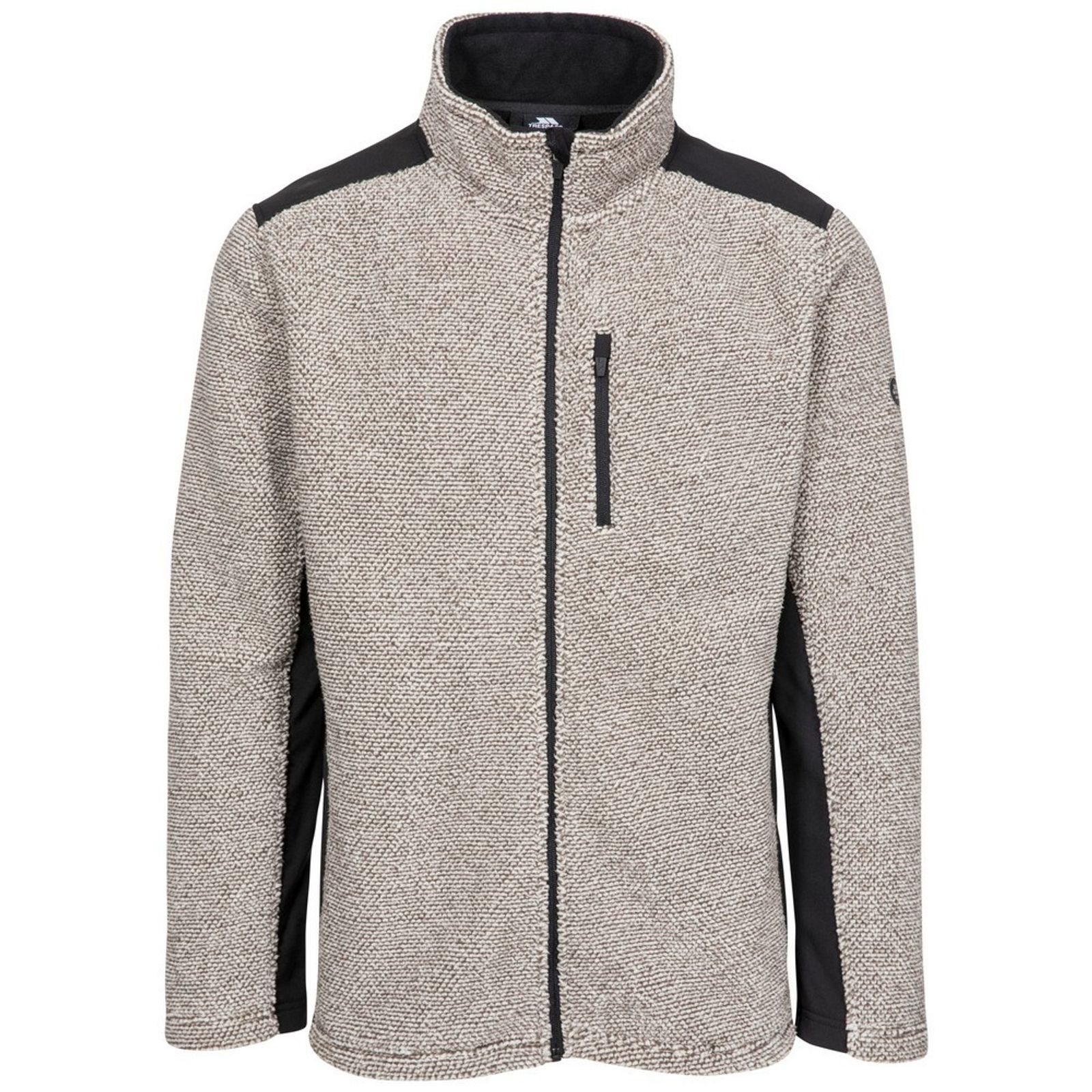 Fleece Jacket Farantino Polyester Truffle Brown Stripe