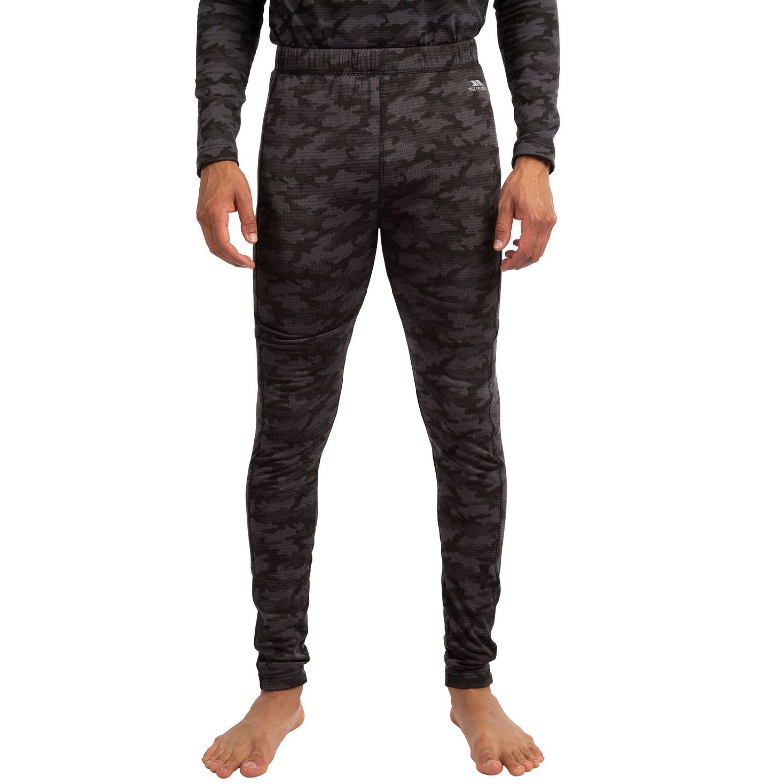 Trespass Men's  Base Layer Bottoms Derren Polyester Dark Grey in Size M, BrandAlley