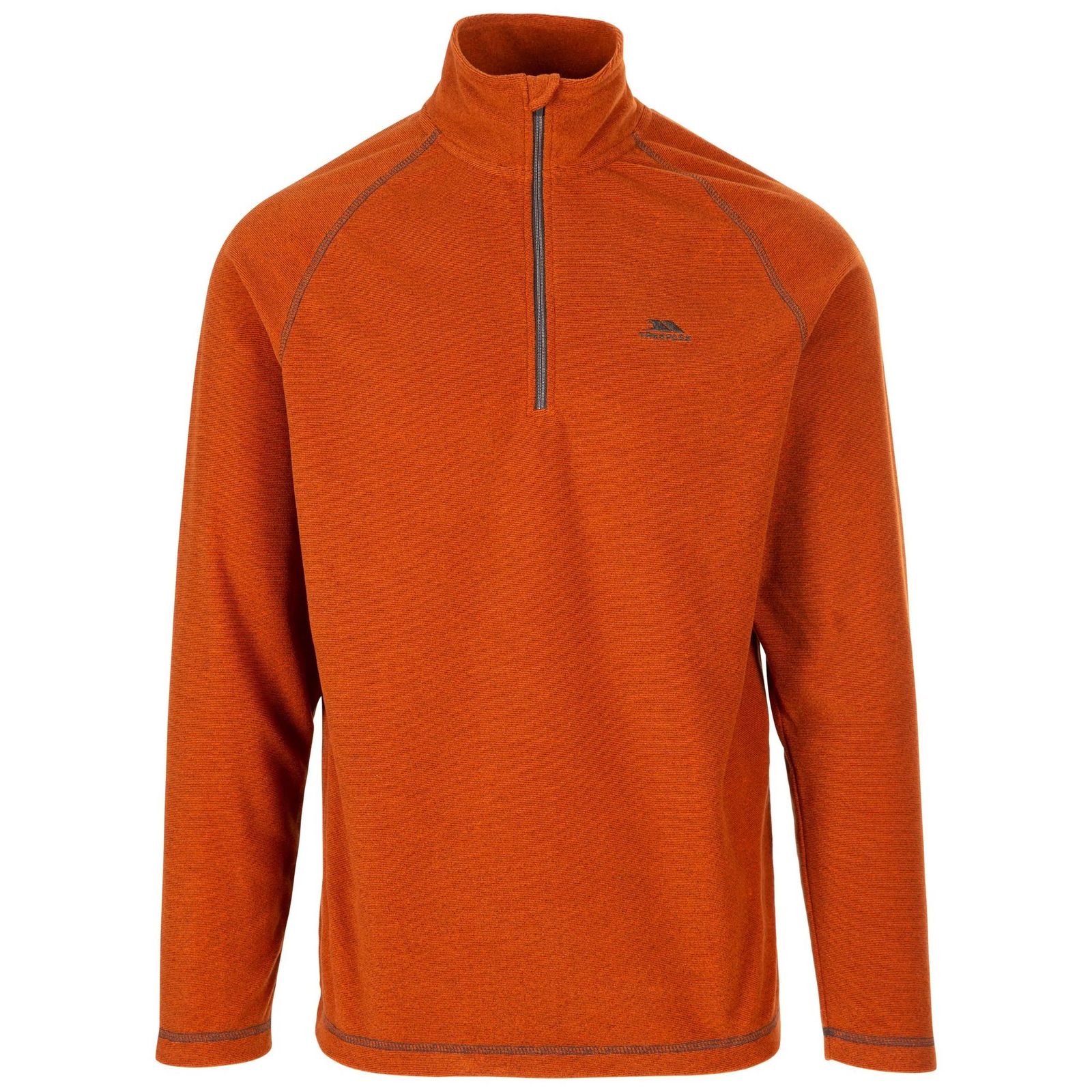 Trespass Men's  Fleece Top Keynote Polyester Burnt Orange in Size XXS, BrandAlley