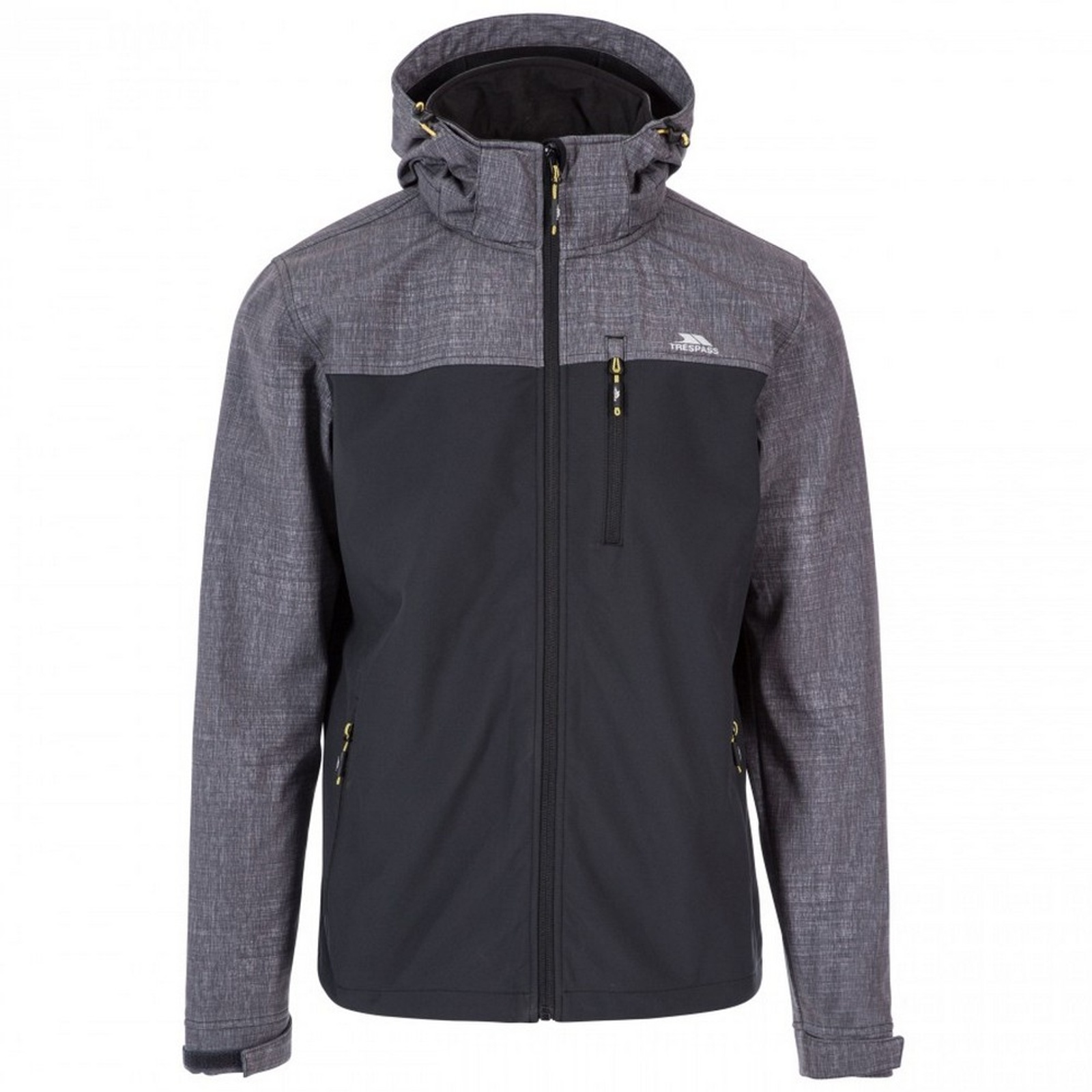 Trespass Men's   Grey Soft Shell Jacket Abbott Polyester Dark Marl in Size M, BrandAlley