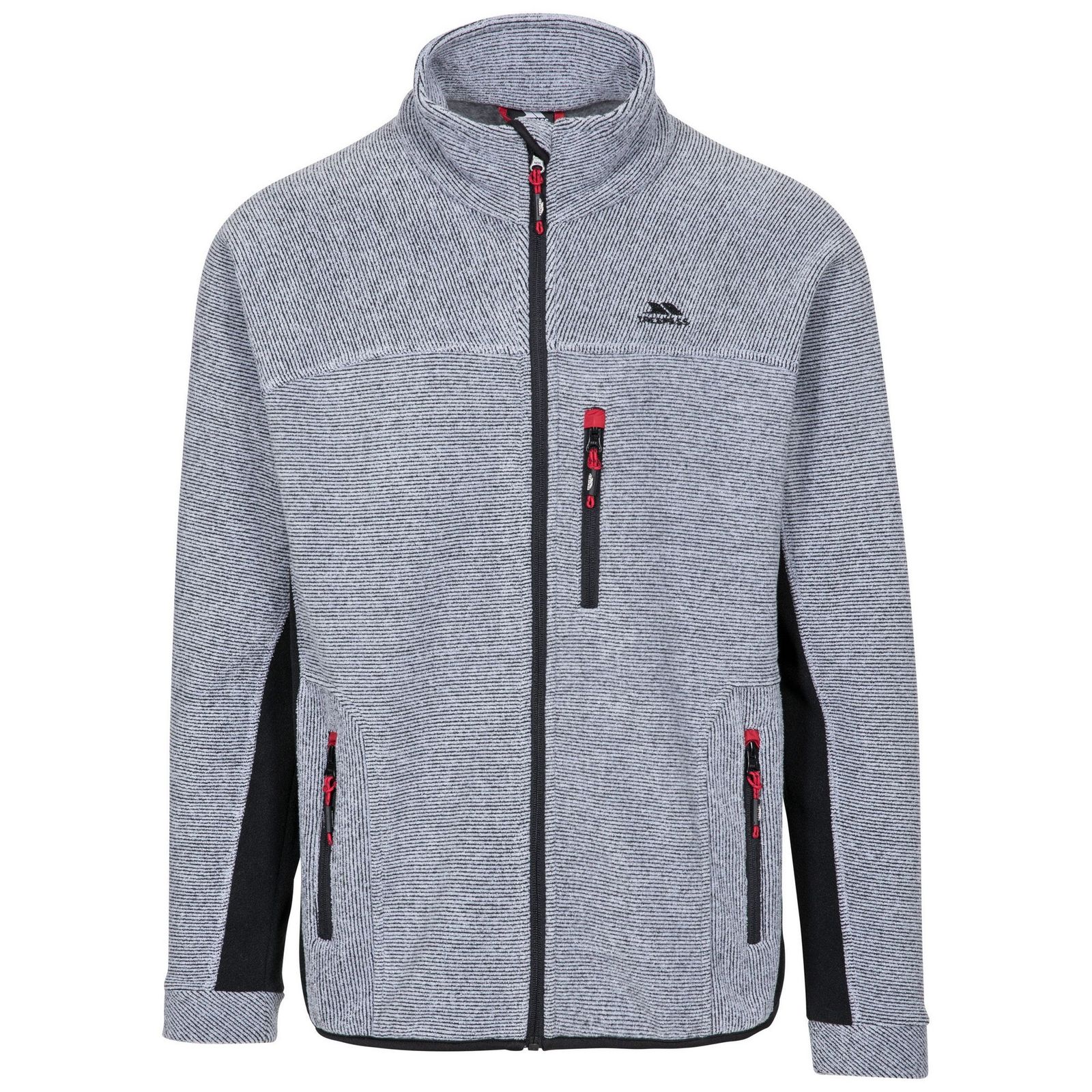 Trespass Men's   Grey Fleece Jacket Jynx Polyester Platinum Stripe in Size M, BrandAlley
