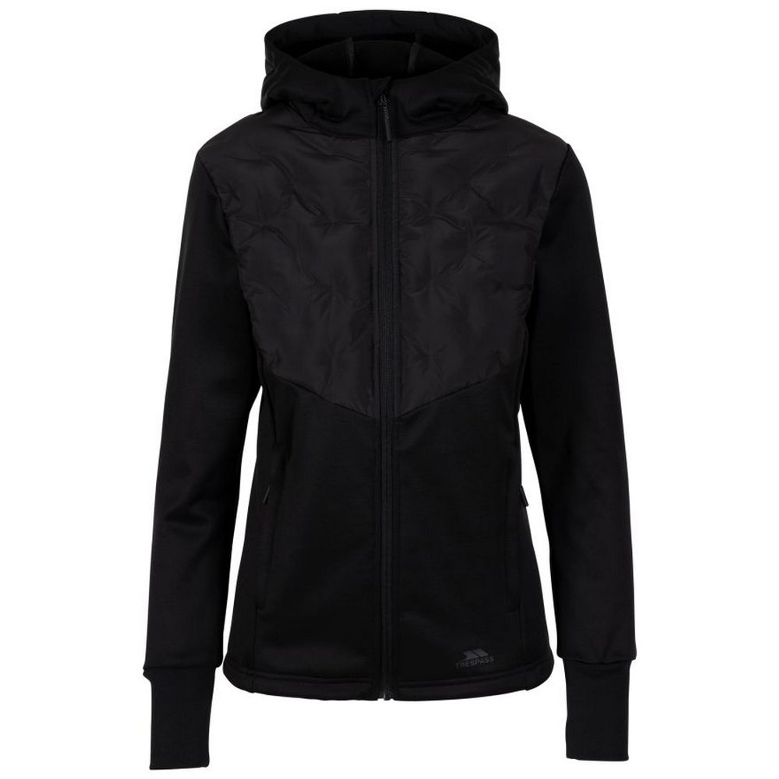 Trespass Women's  Hybrid Jacket Marney Polyester Black in Size L, BrandAlley