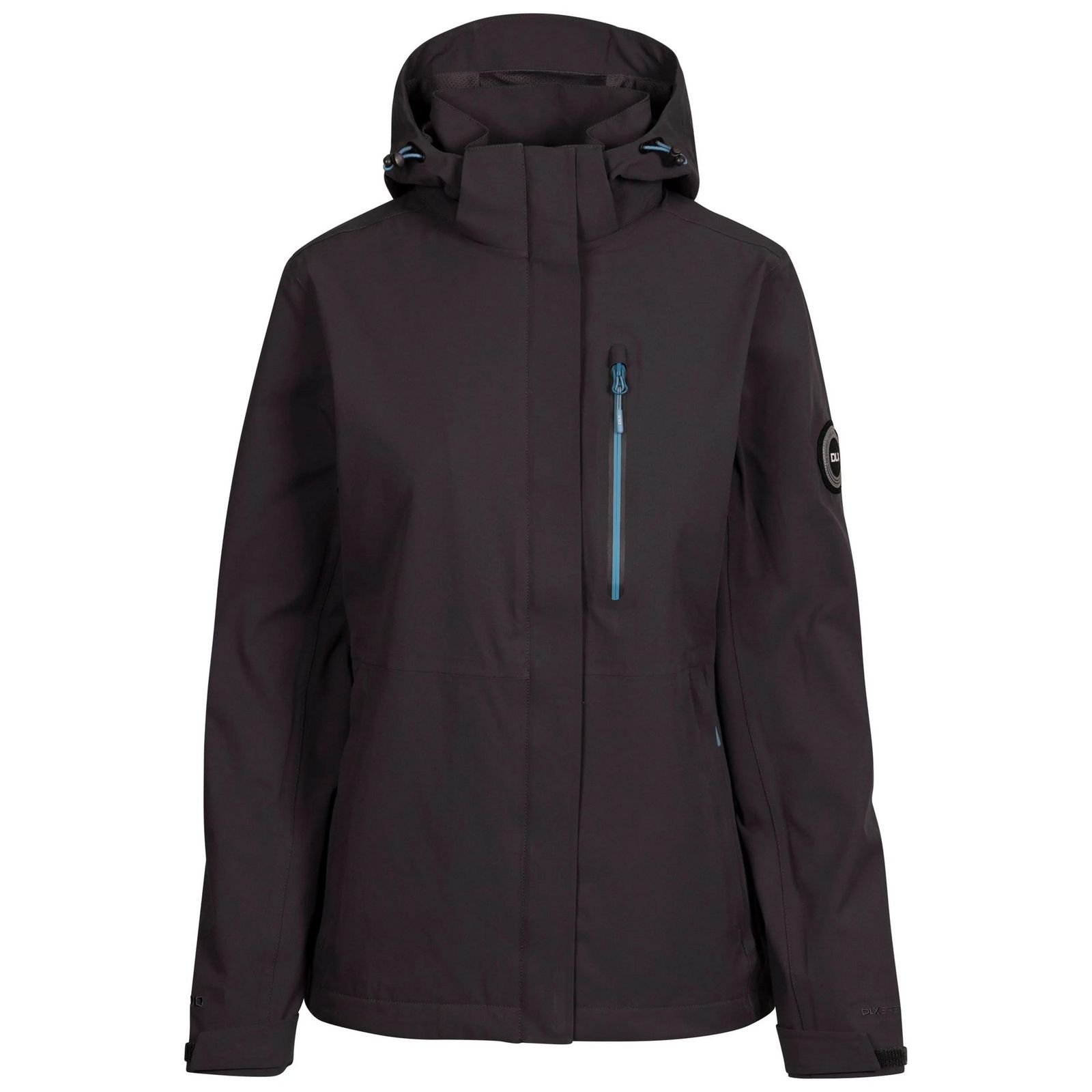 Trespass Women's   Grey Waterproof Jacket Katya Mixed Dark in Size L, BrandAlley