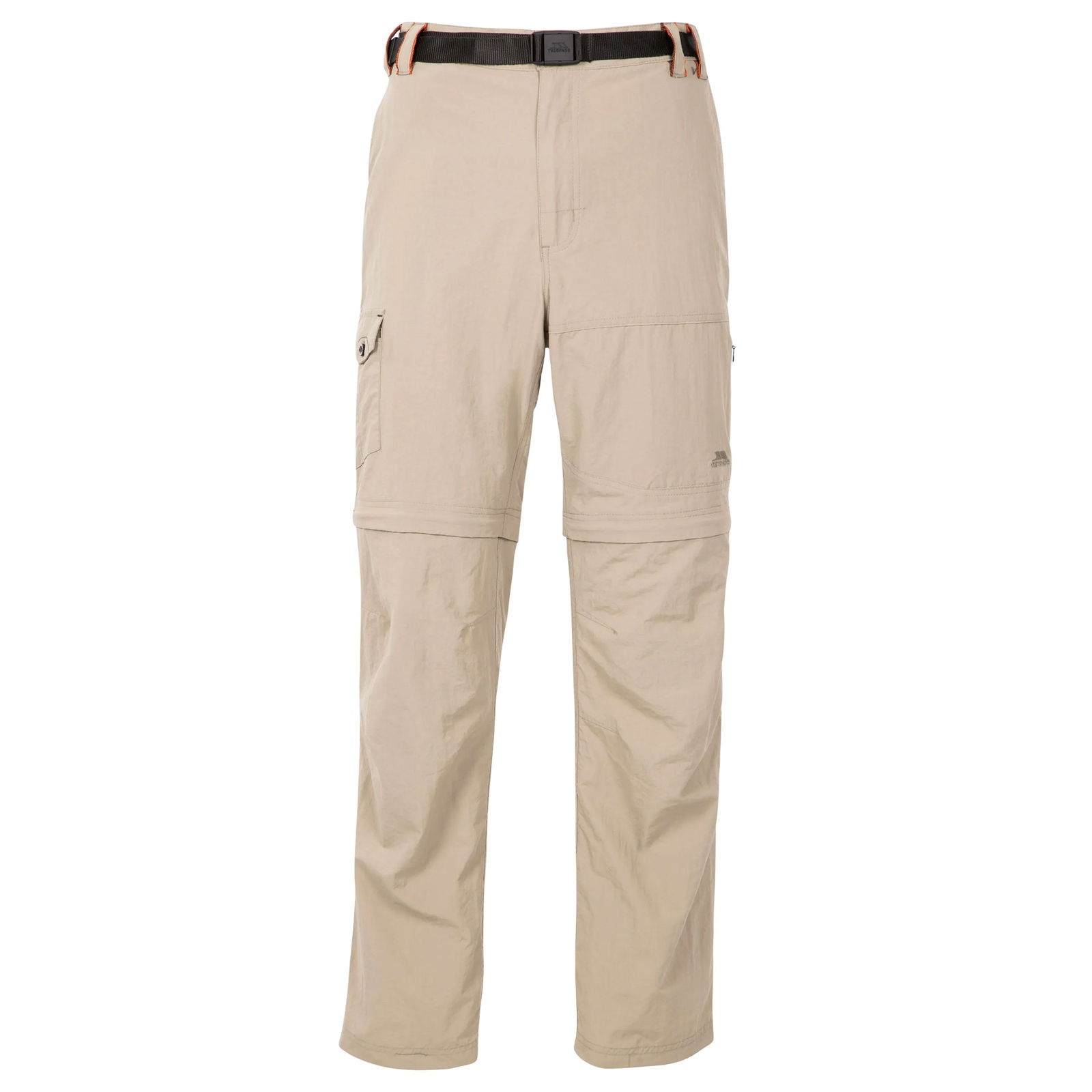 Trespass Men's   Beige Cargo Trousers Rynne B Polyamide Bamboo in Size XS, BrandAlley
