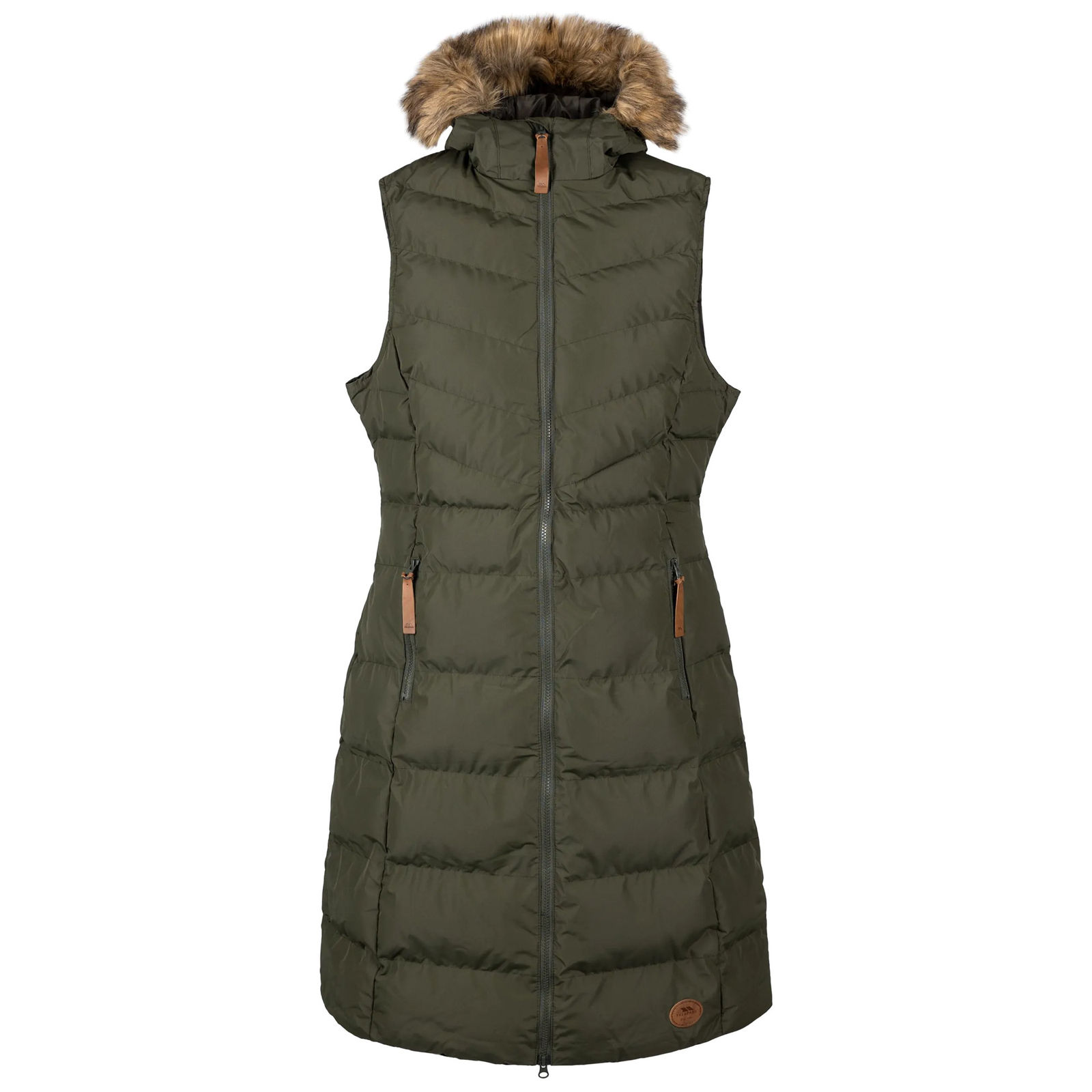Trespass Women's   Green Gilet Audrey Polyester Dark Vine in Size S, BrandAlley