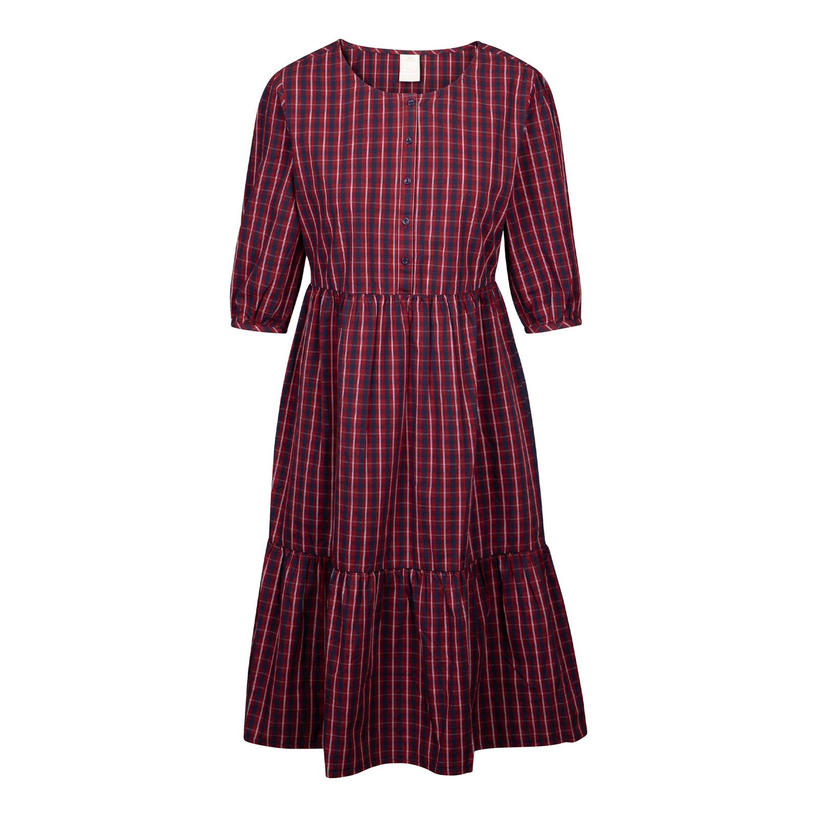 Trespass Women's   Purple Casual Dress Helen Cotton Dark Cherry in Size S, BrandAlley