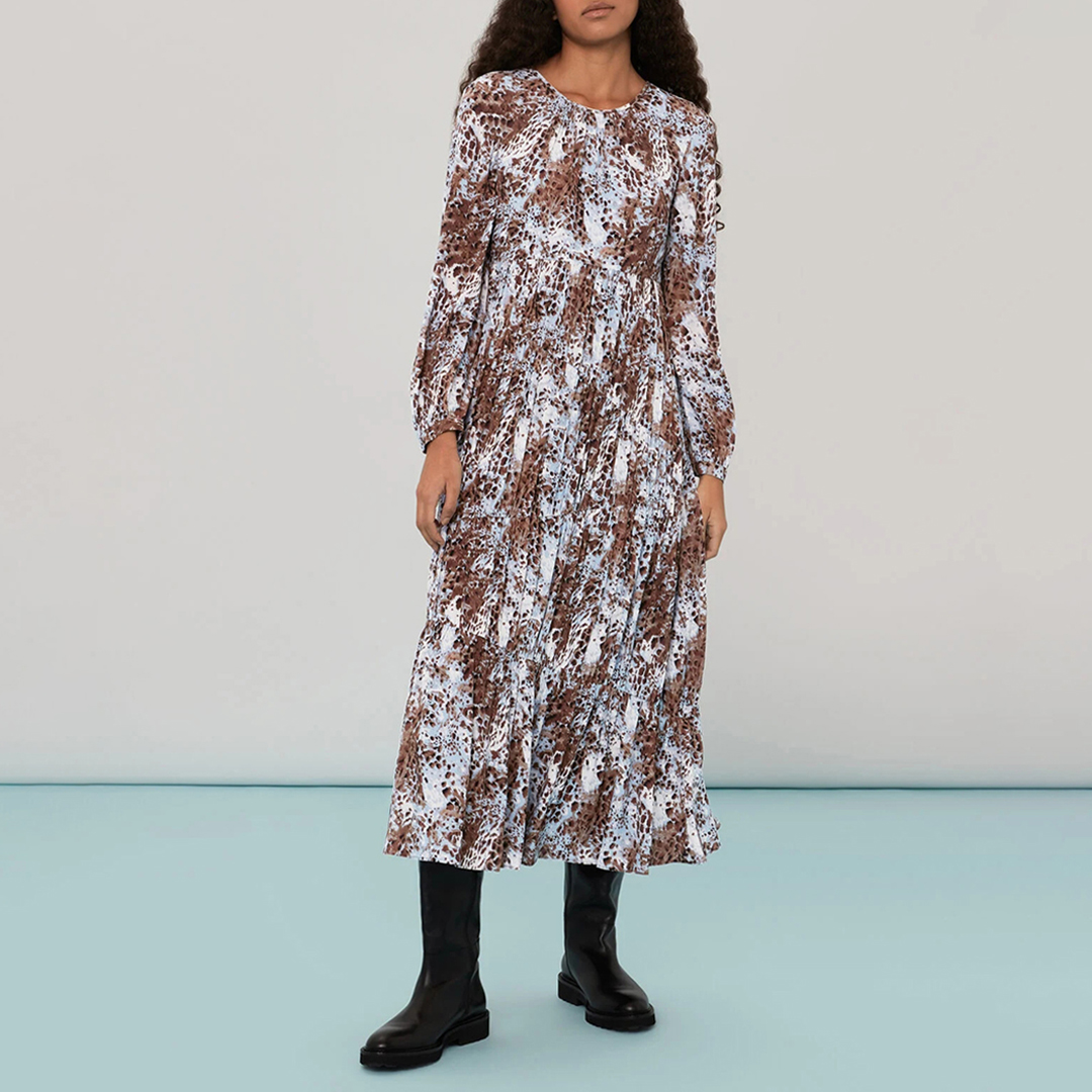 Multi Leio Printed Midi Dress