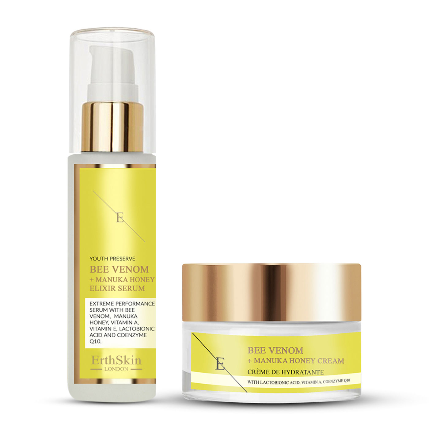 Erth Skin London   Bee Venom + Manuka Honey Cream 50ml + Elixir Serum 60ml , BrandAlley