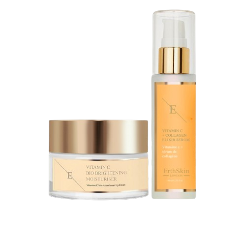 Erth Skin London   VITAMIN C + COLLAGEN ELIXIR SERUM 60ML + Vitamin C Bio Brightening Moisturiser 50ml , BrandAlley