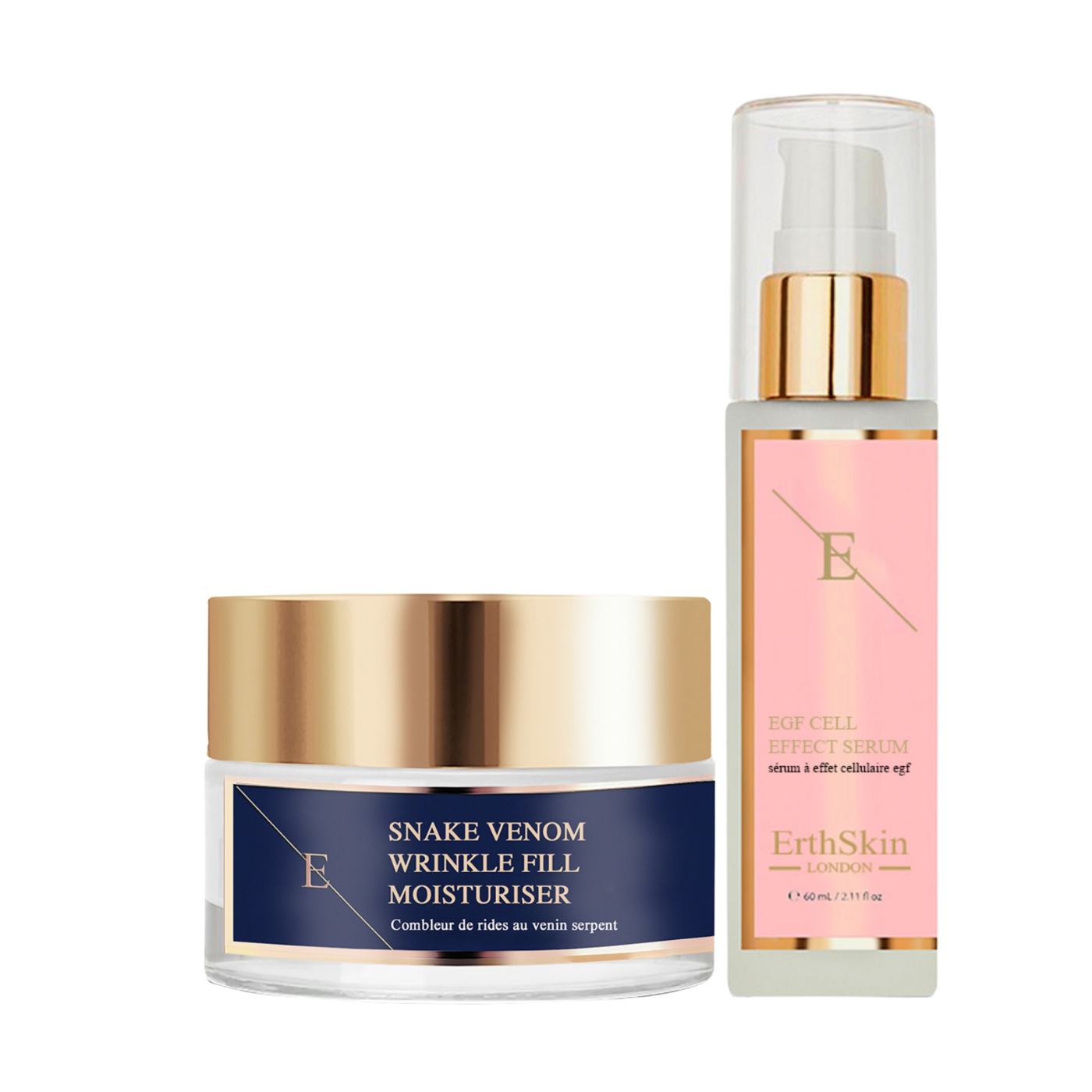 Erth Skin London   Wrinkle Fill Snake Venom Moisturiser 50ml + EGF CELL EFFECT SERUM 60ML , BrandAlley
