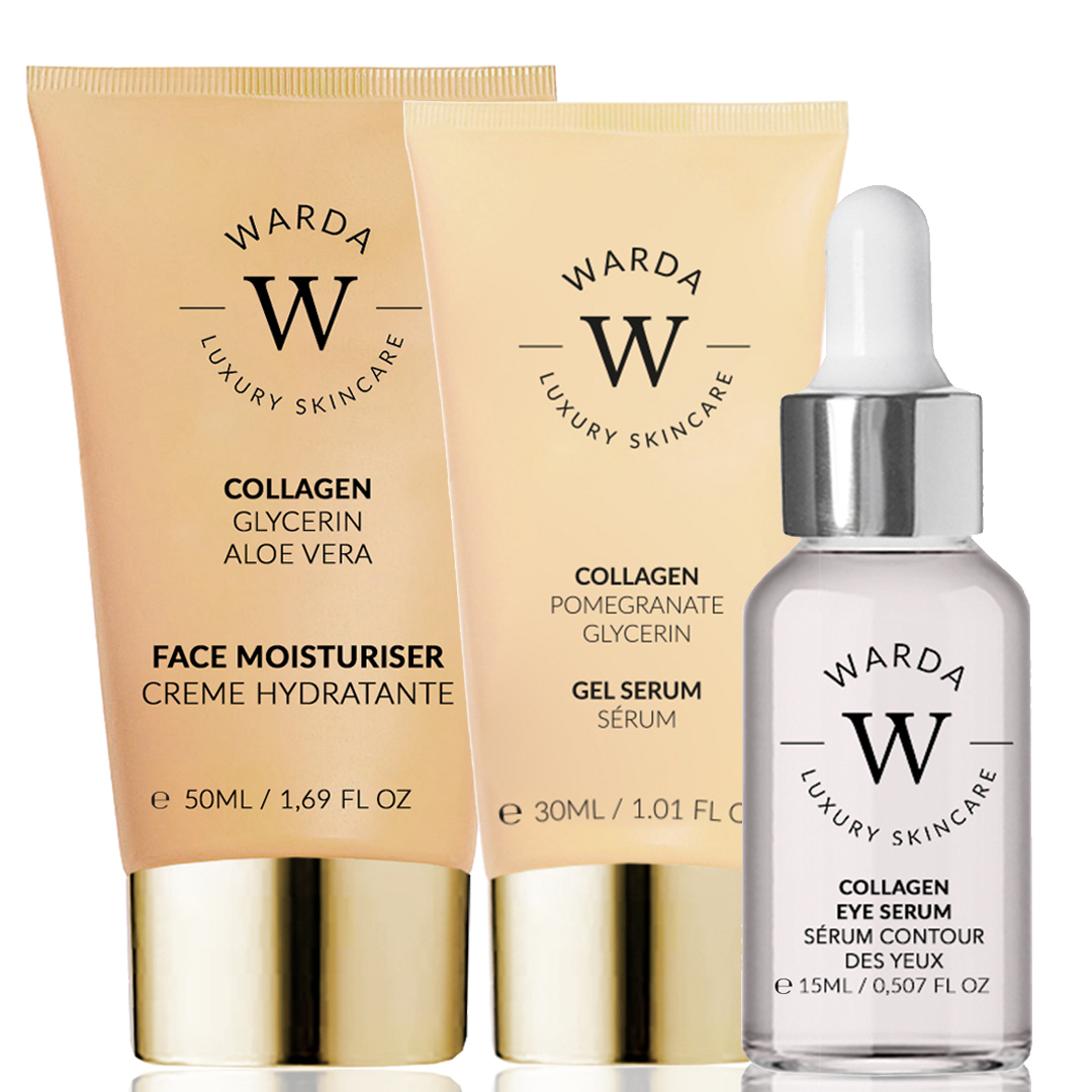 Warda Skincare   SKIN LIFTER BOOST COLLAGEN MOISTURISER 50ml + SKIN LIFTER BOOST COLLAGEN EYE SERUM 15m + SKIN LIFTER BOOST COLLAGEN GEL SERUM 30ml - Si , BrandAlley