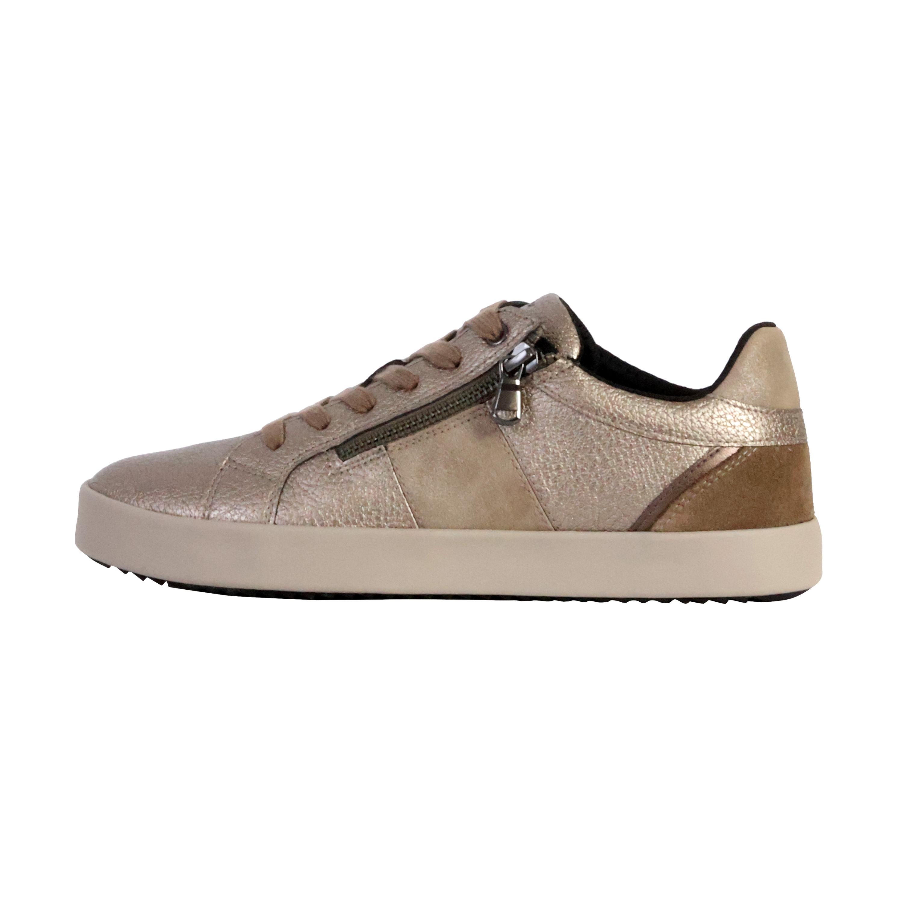 Geox Women's   Shiny Taupe Blomiee Trainers in Size 4, BrandAlley