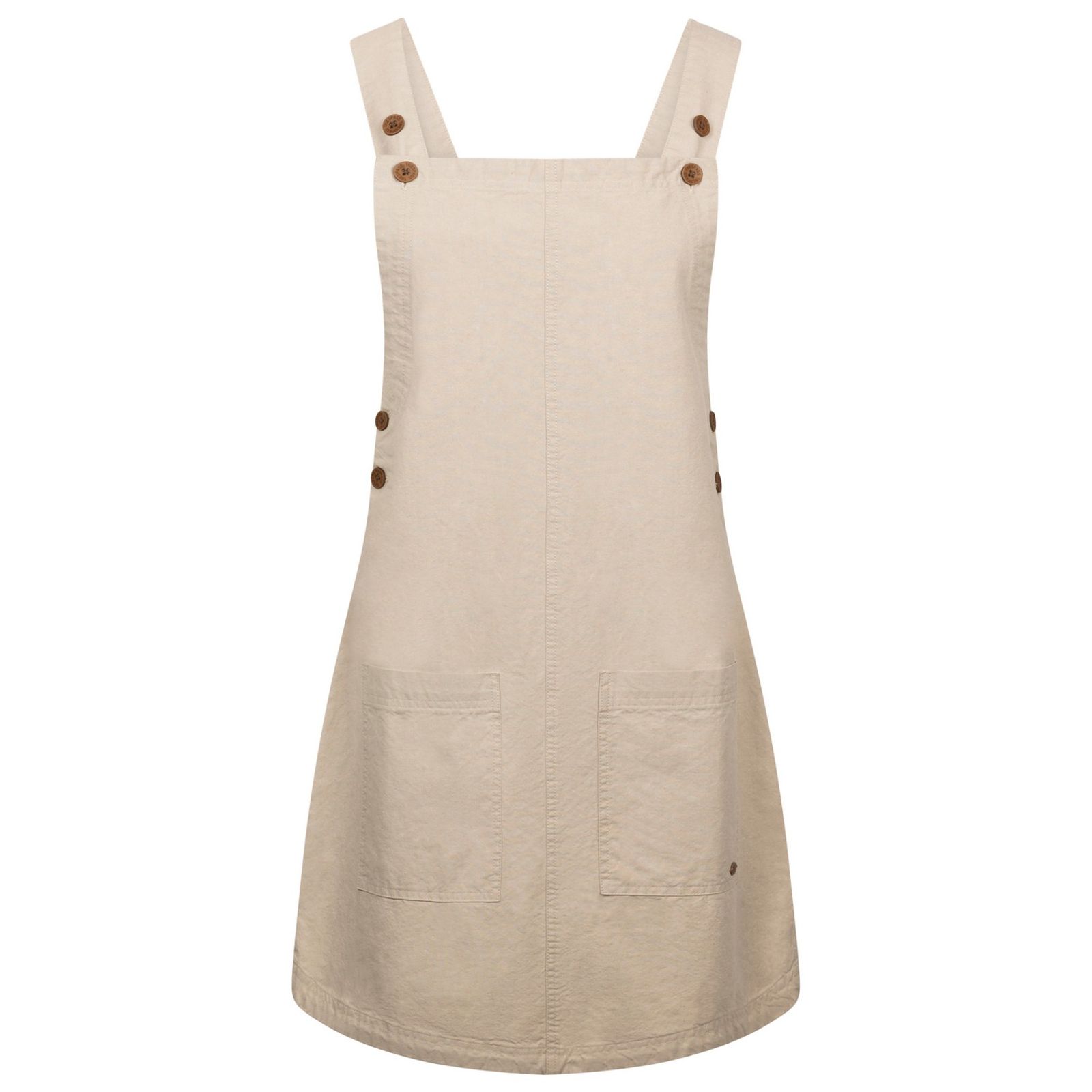 Trespass Casual Dress Twirl Cotton Oatmilk