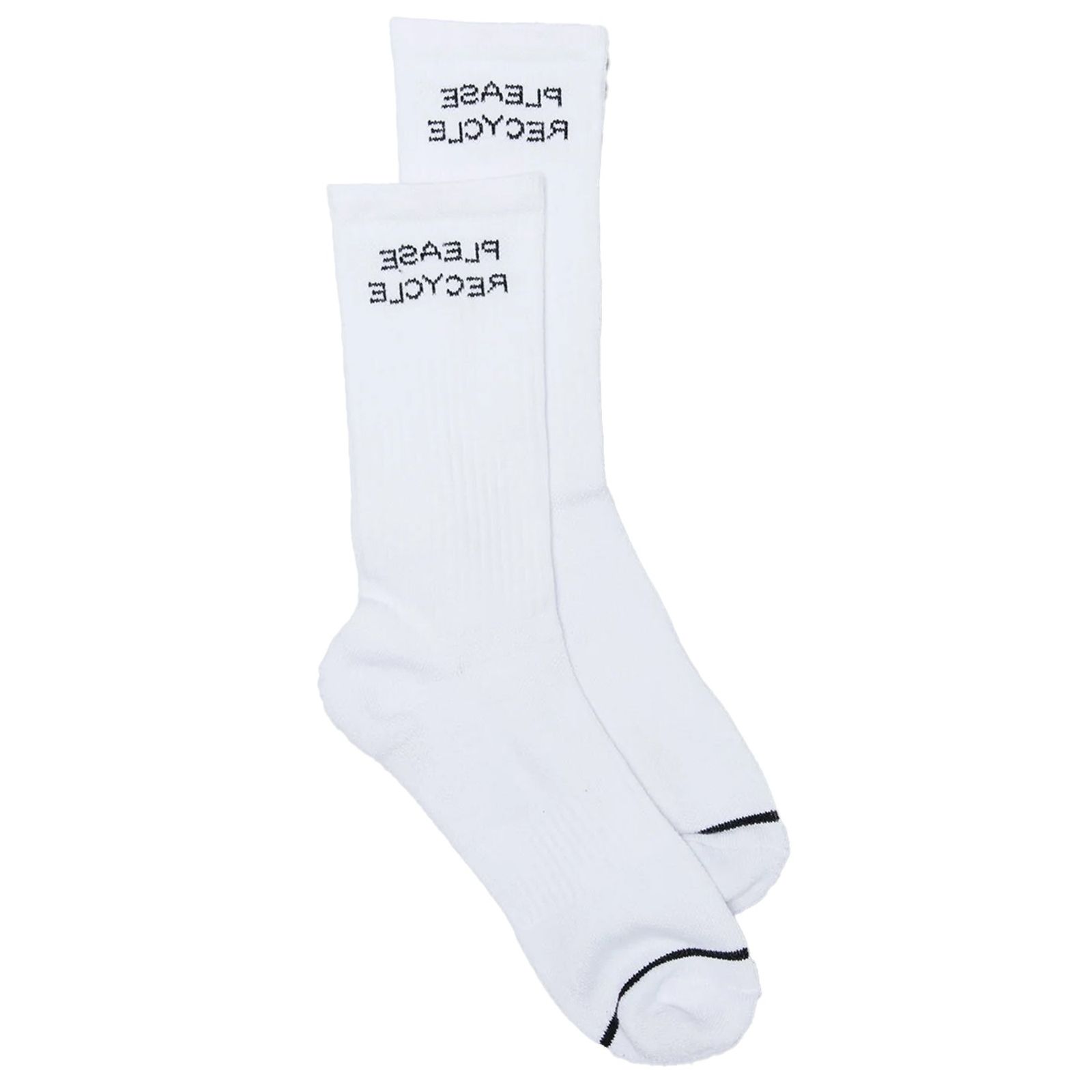 Crew Socks Please Recycle Polyester White