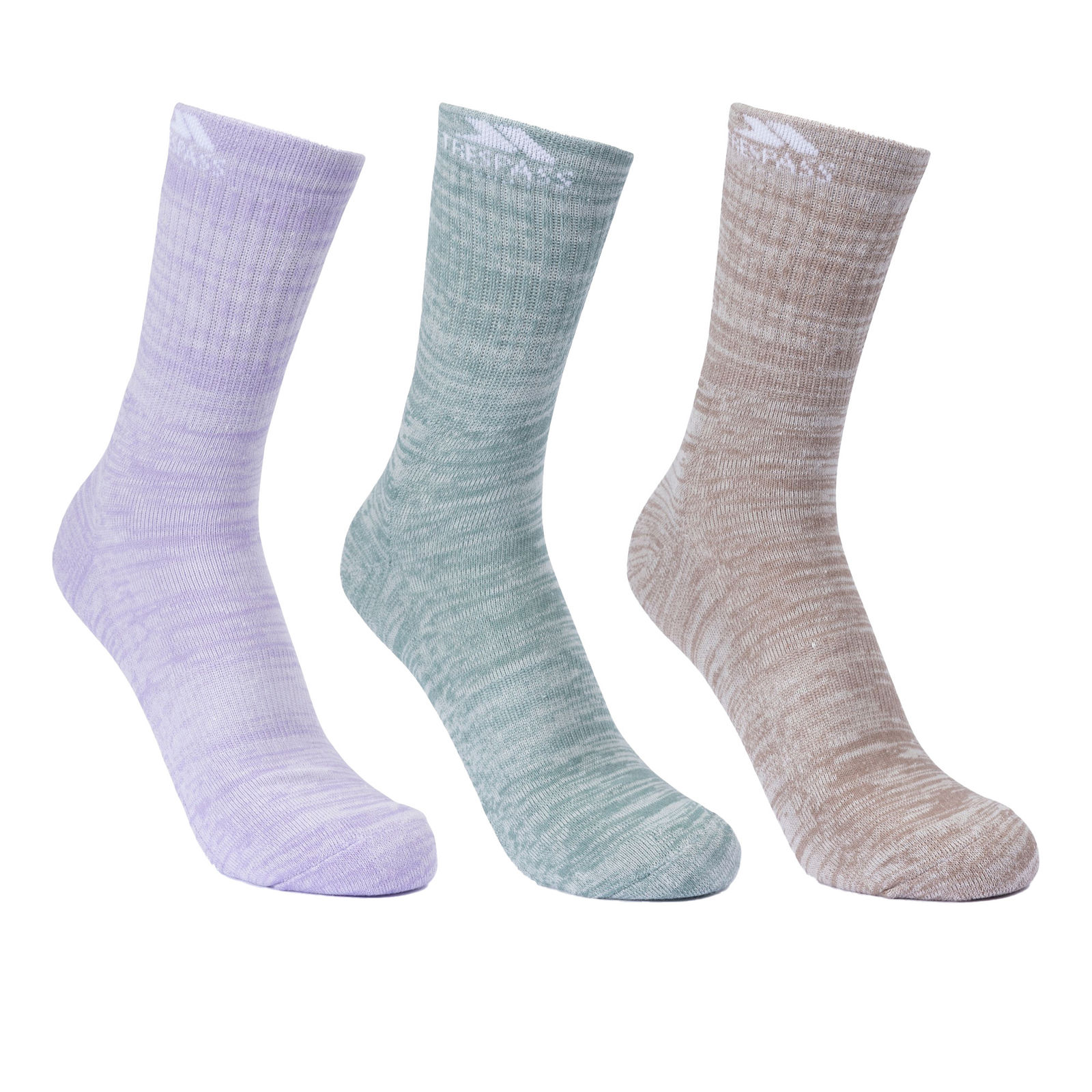 Trespass Women's   Green Socks Helvellyn Cotton Spruce /Oatmeal/Gelsomino Melange in Size 6/9, BrandAlley
