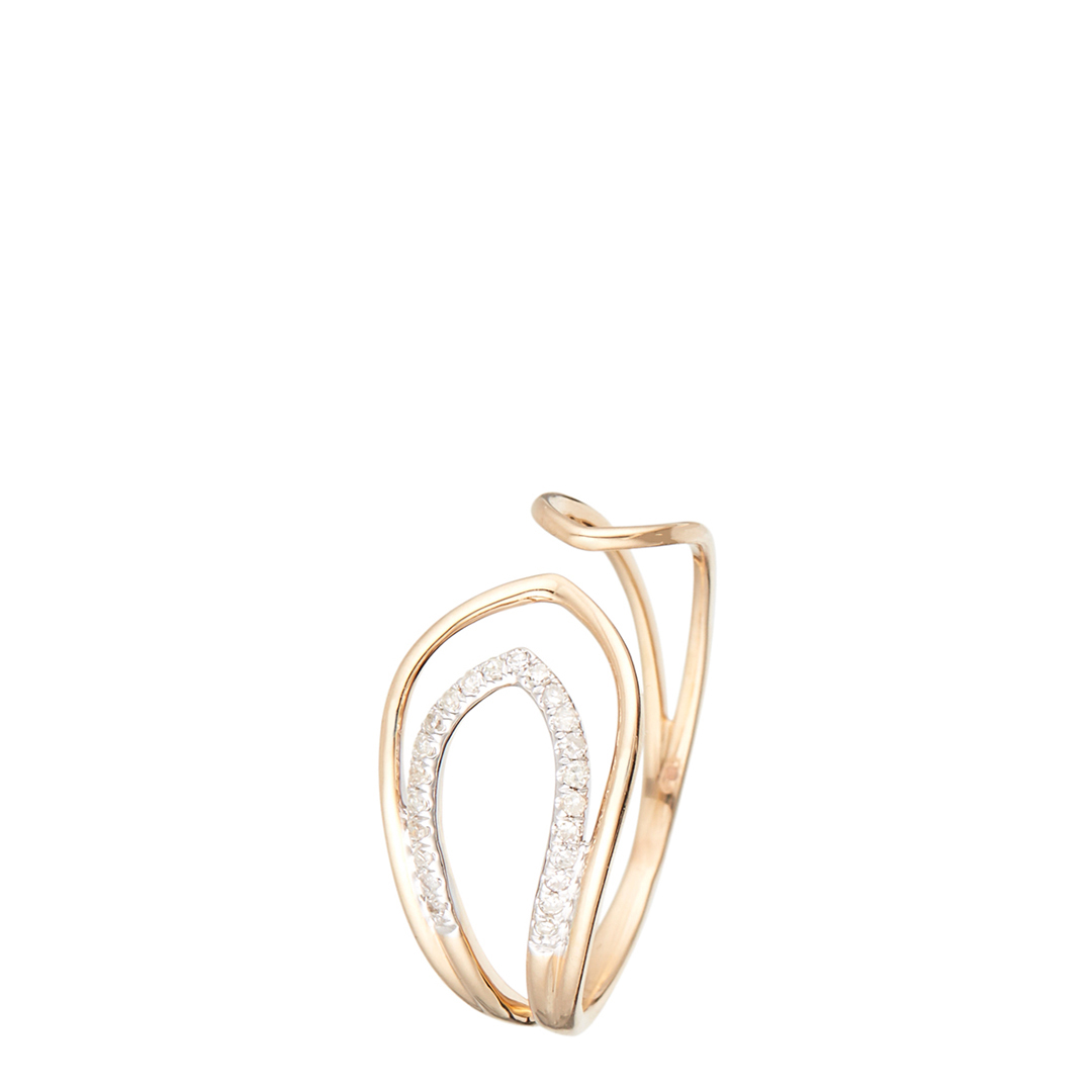 Yellow Gold "Entwined" Diamond Ring - Artisan Joaillier - Modalova