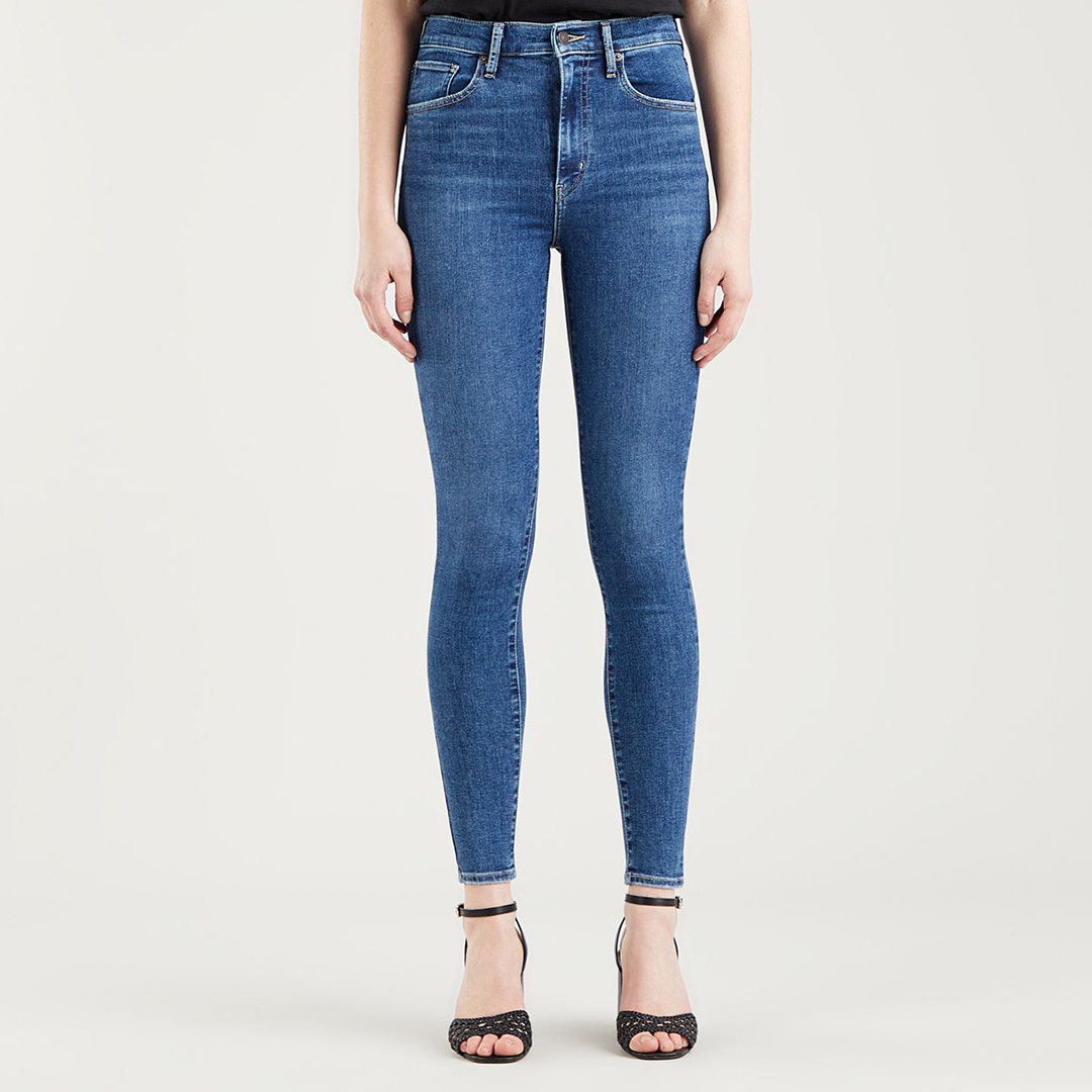 Mid Blue Mile High Super Skinny stretch Jeans