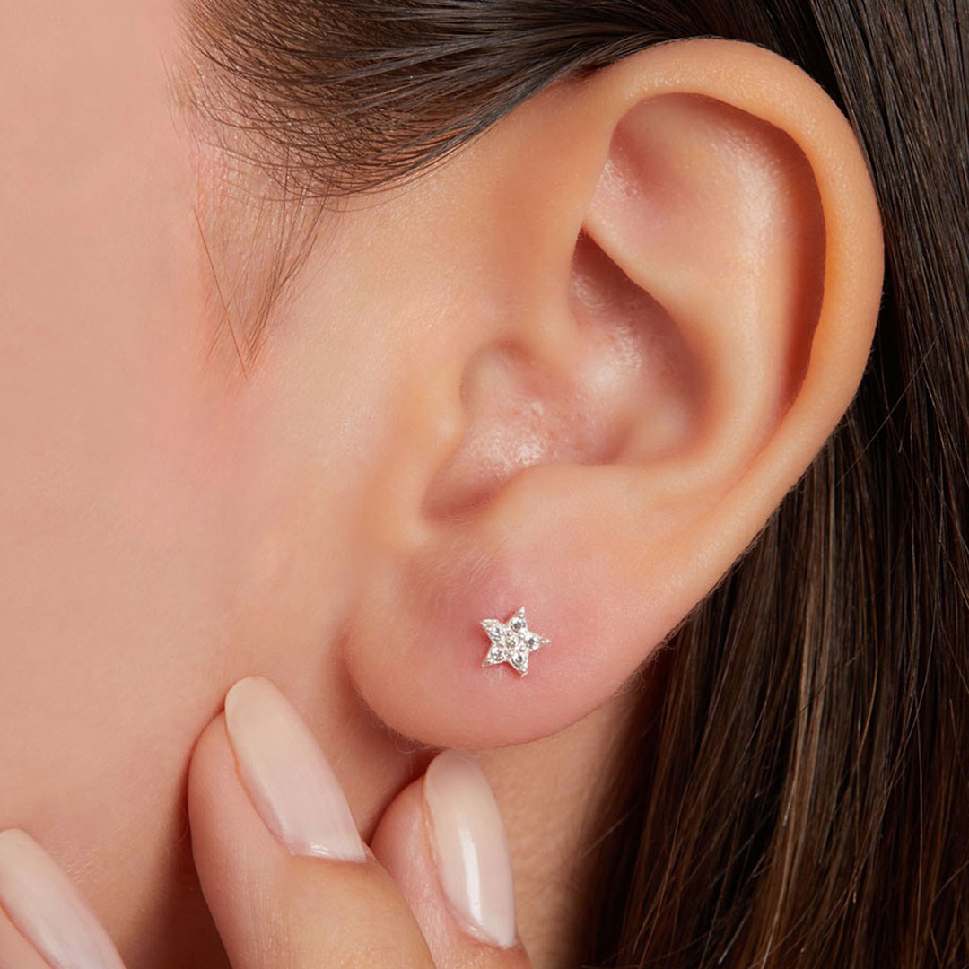 Silver Earrings - Elika - Modalova