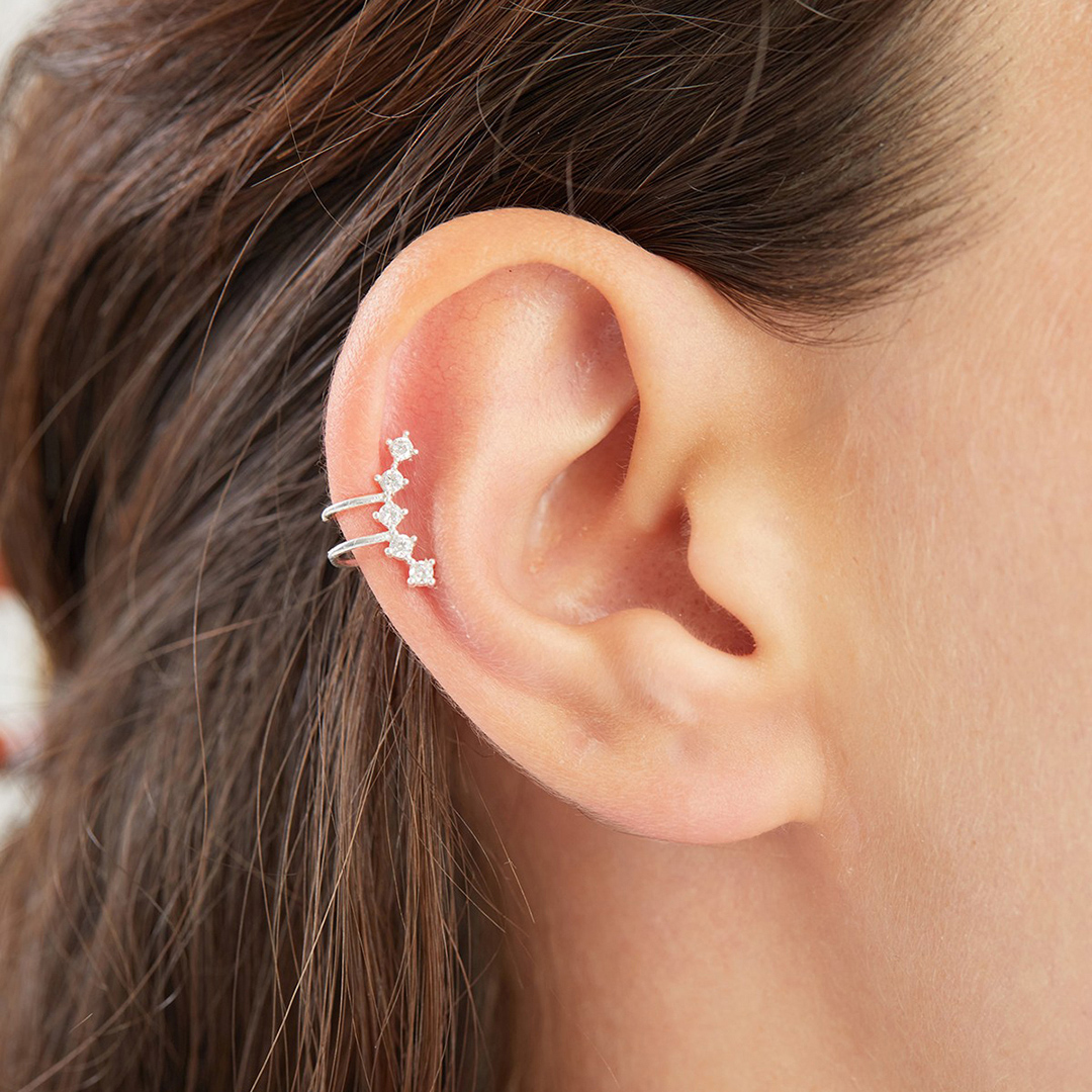 Silver Earrings - Elika - Modalova
