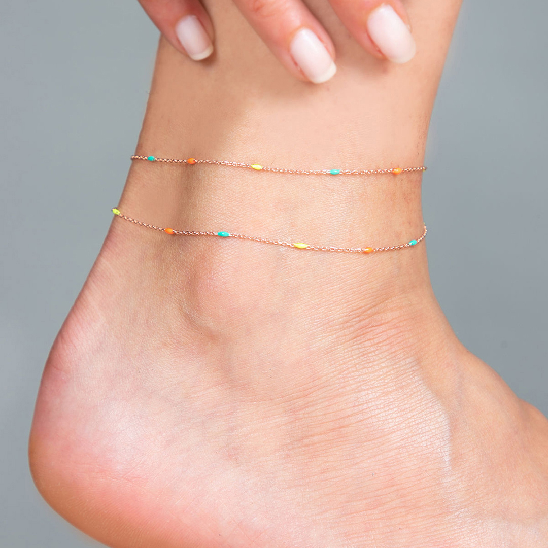 Silver Anklet - Elika - Modalova