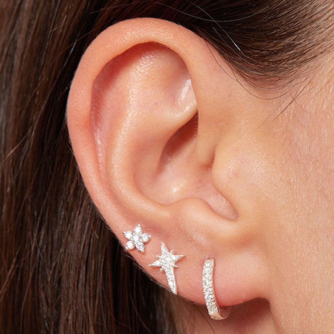 Silver Earrings - Elika - Modalova