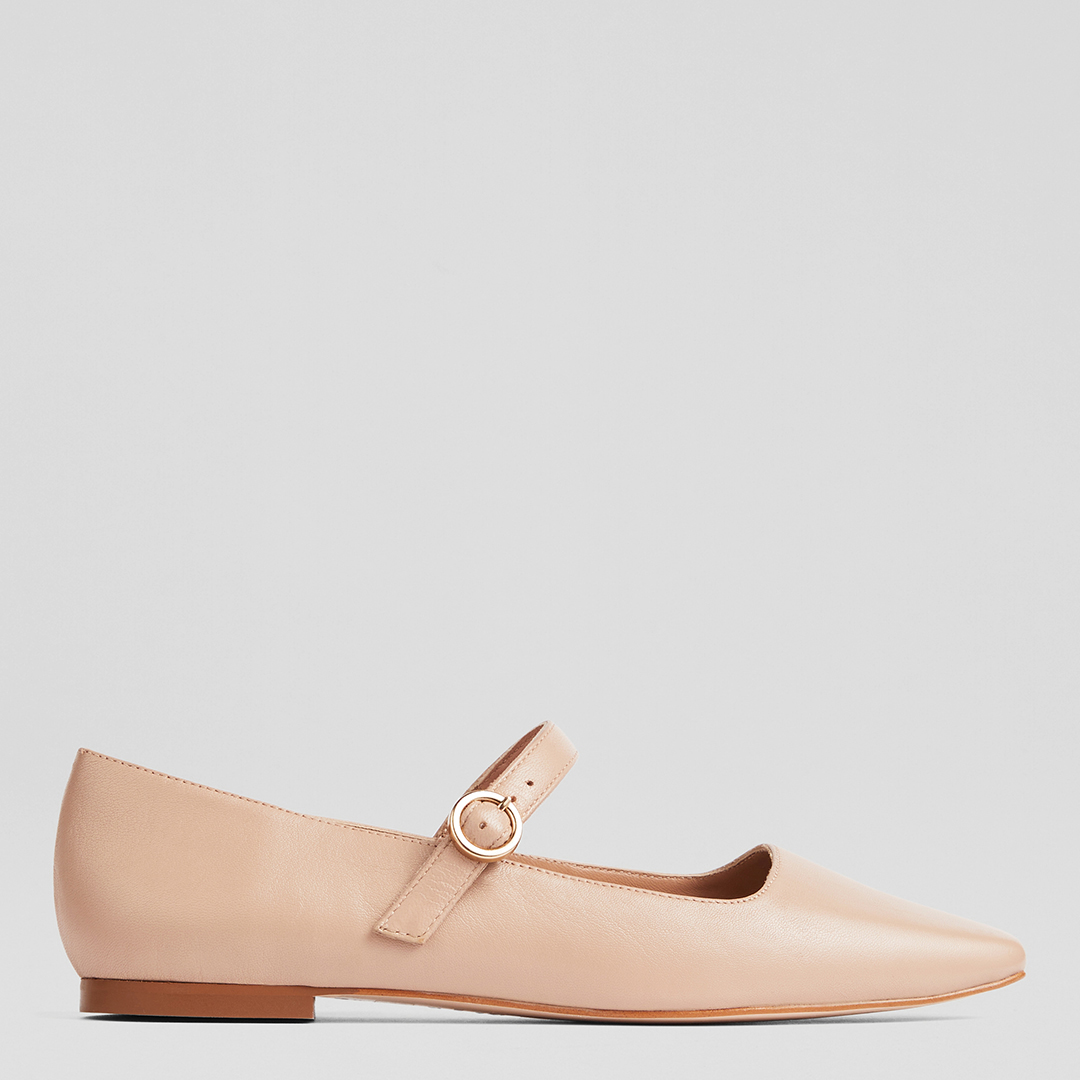 Fawn Willow Leather Mary Jane Flats